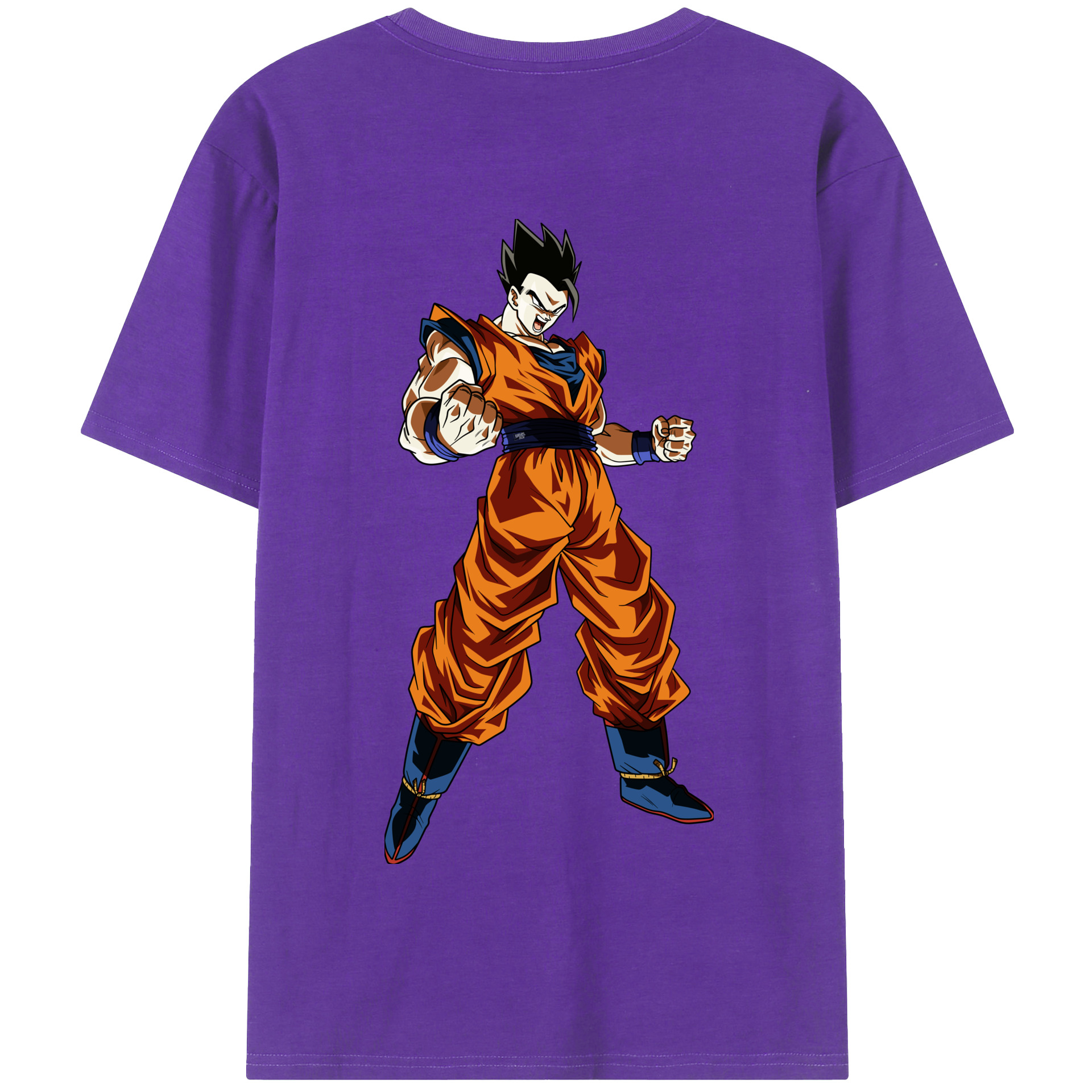 （画像用） ドラゴンボール 孫 悟飯（そんごはん）DRAGON BALL Son Gohan 綿100％半袖Tシャツ（背面プリント）