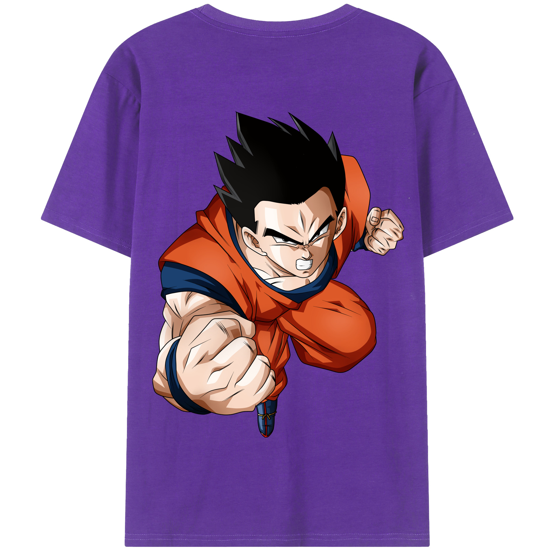 （画像用） ドラゴンボール 孫 悟飯（そんごはん）DRAGON BALL Son Gohan 綿100％半袖Tシャツ（背面プリント）
