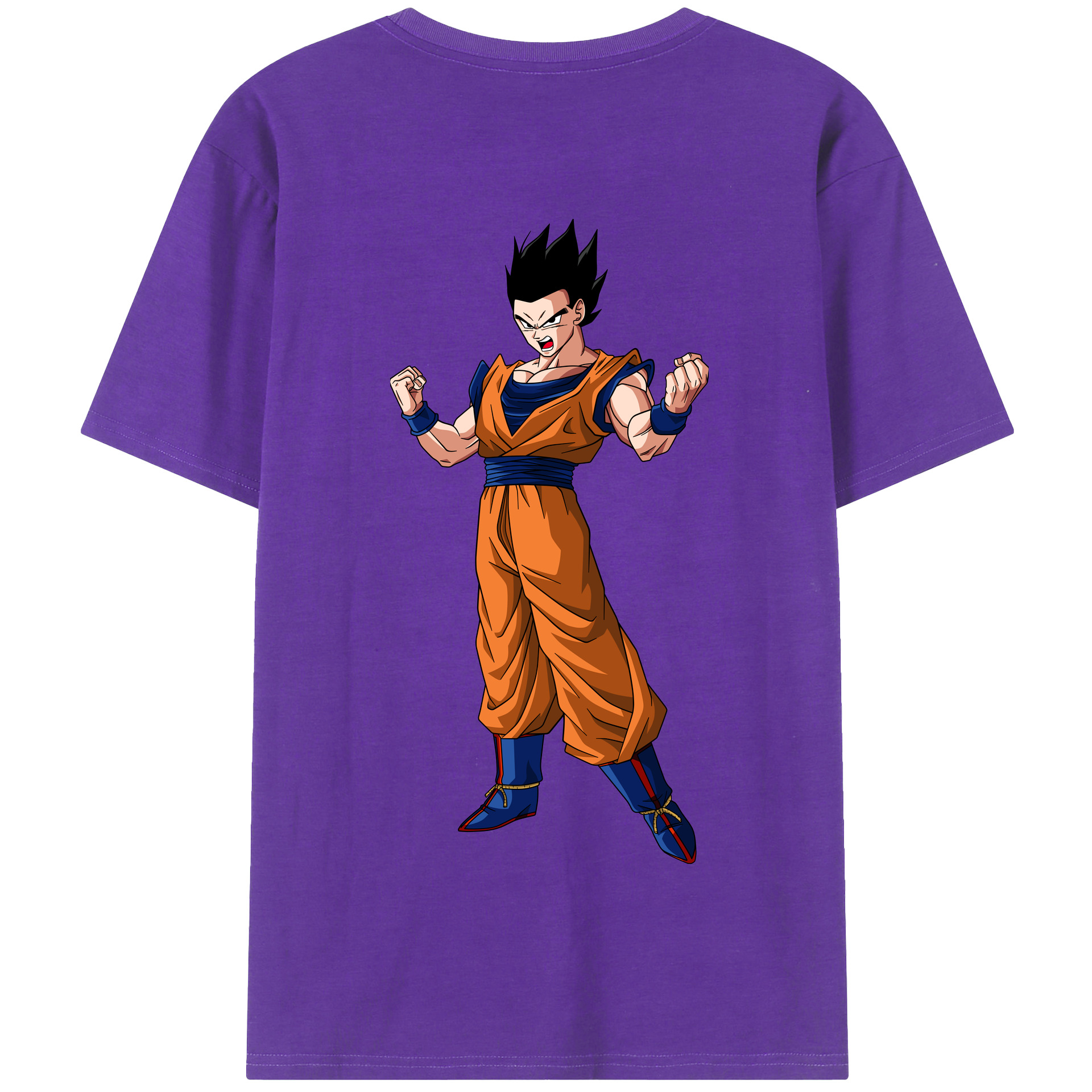 （画像用） ドラゴンボール 孫 悟飯（そんごはん）DRAGON BALL Son Gohan 綿100％半袖Tシャツ（背面プリント）