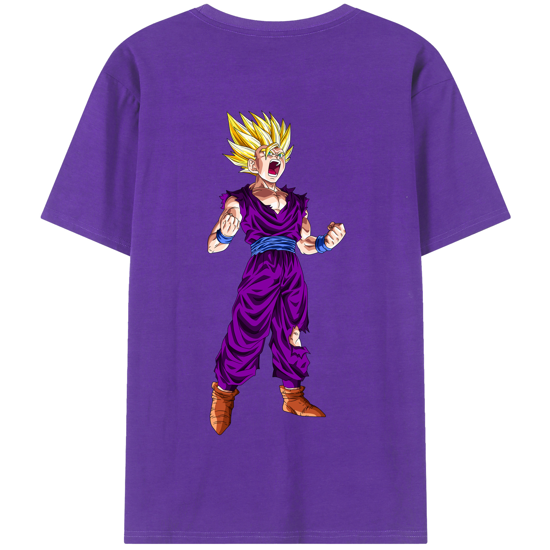 （画像用） ドラゴンボール 孫 悟飯（そんごはん）DRAGON BALL Son Gohan 綿100％半袖Tシャツ（背面プリント）