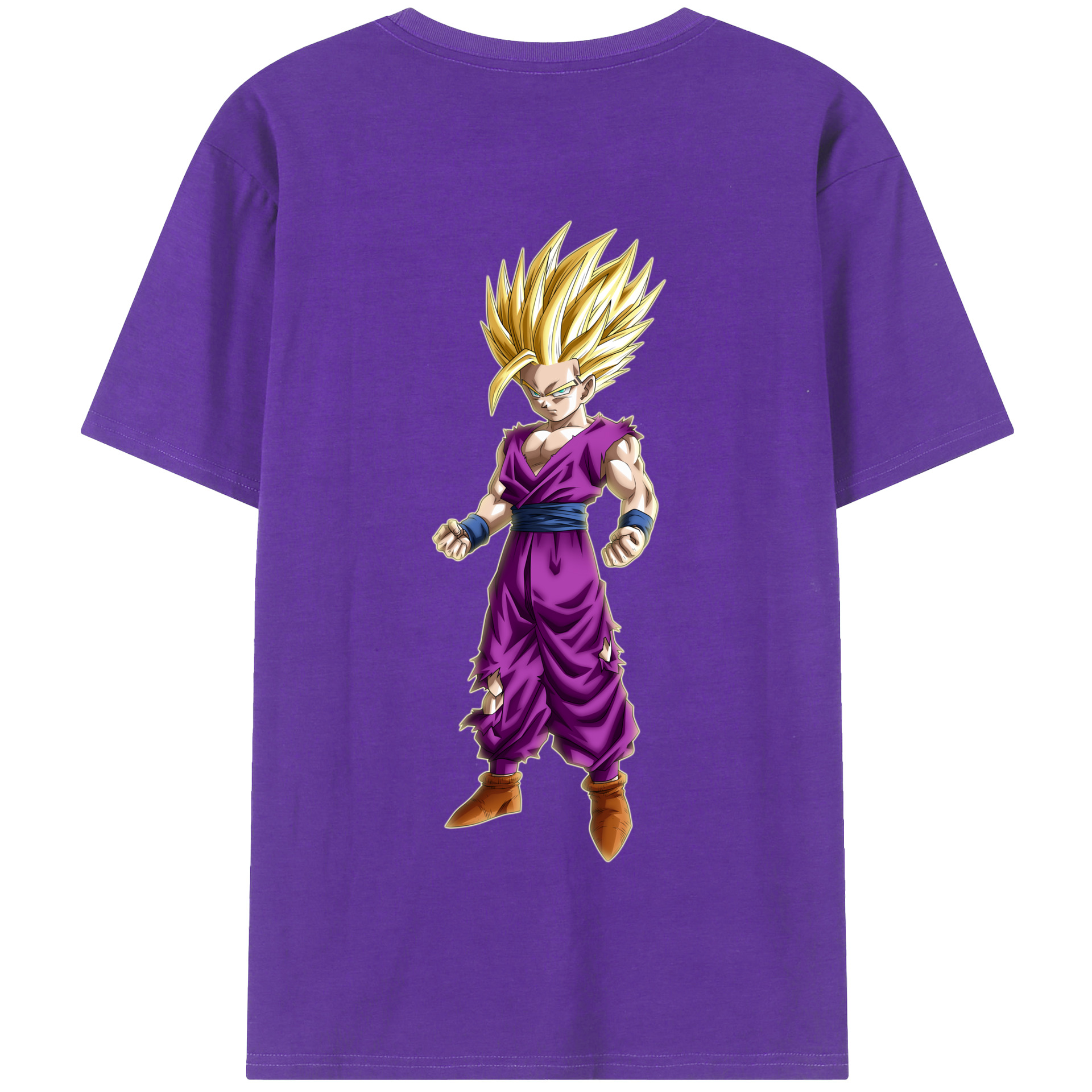 （画像用） ドラゴンボール 孫 悟飯（そんごはん）DRAGON BALL Son Gohan 綿100％半袖Tシャツ（背面プリント）