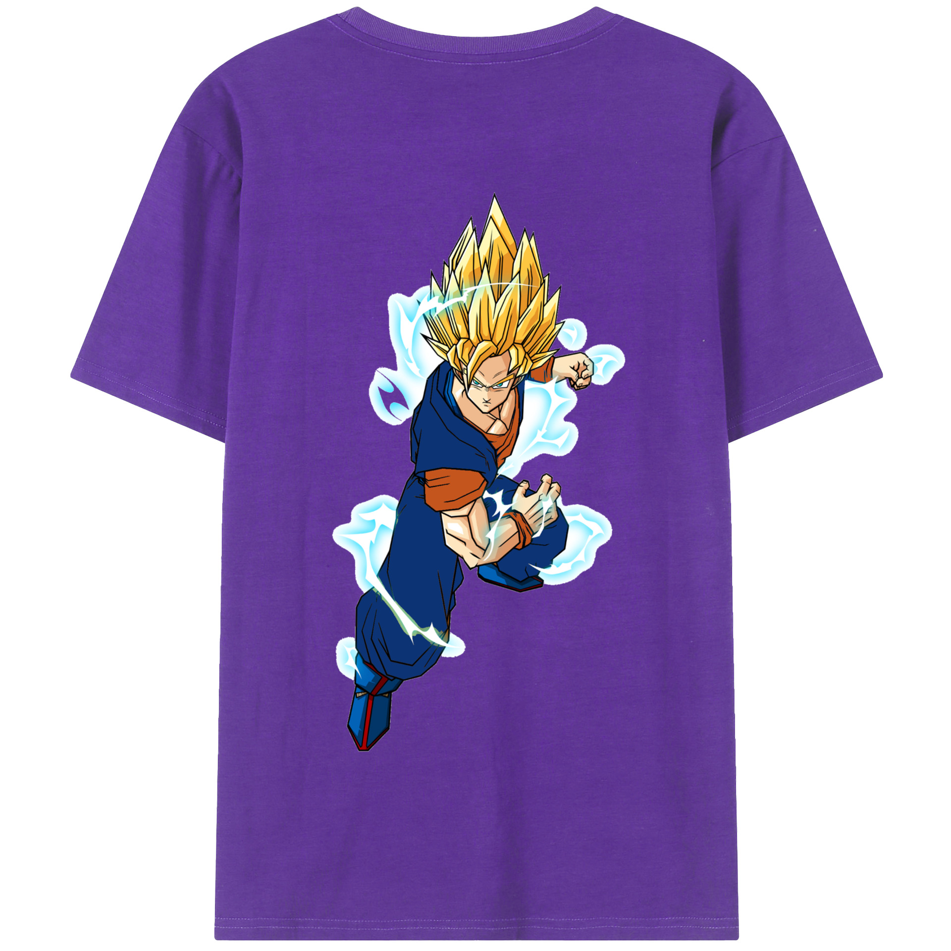 （画像用） ドラゴンボール 孫 悟飯（そんごはん）DRAGON BALL Son Gohan 綿100％半袖Tシャツ（背面プリント）