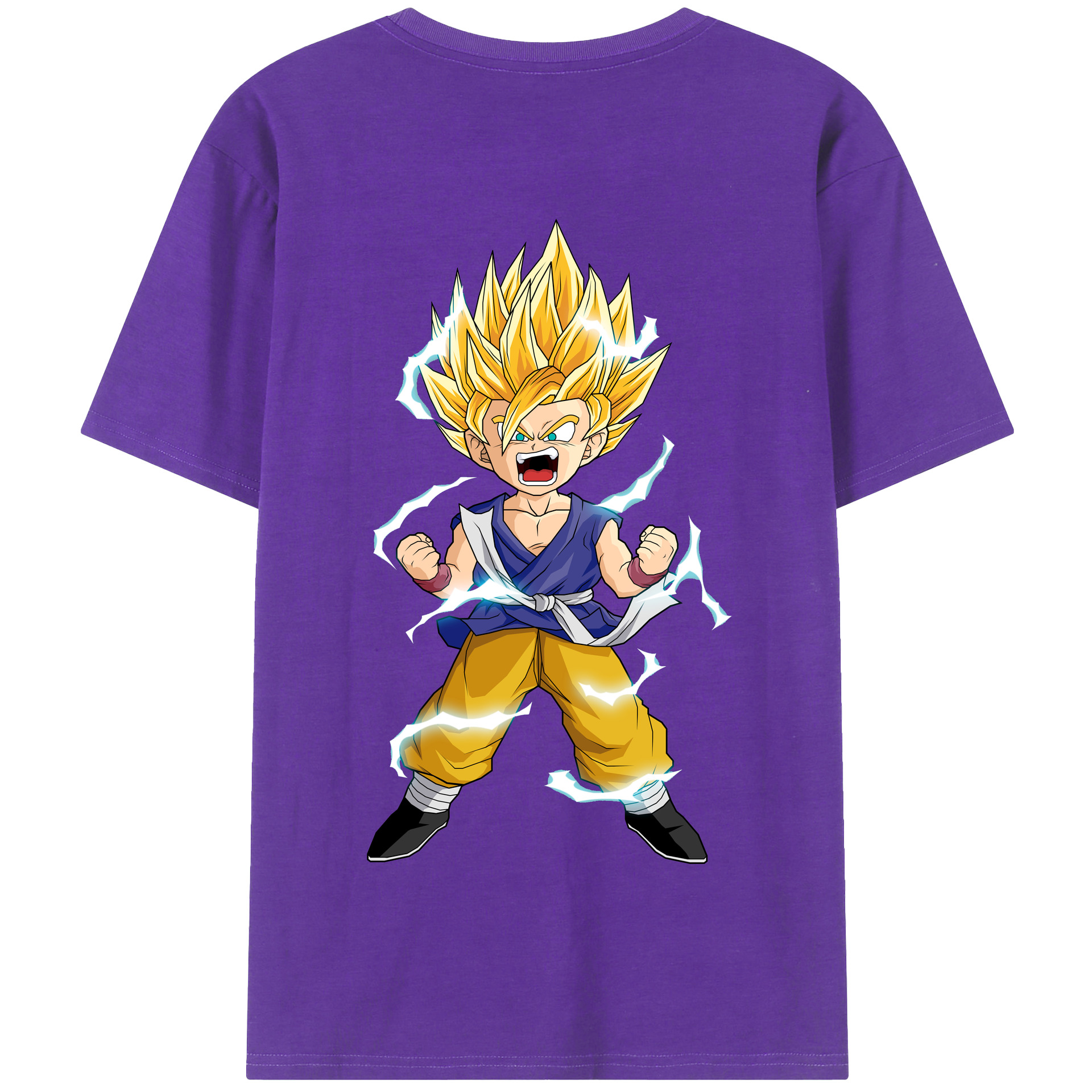 （画像用） ドラゴンボール 孫 悟飯（そんごはん）DRAGON BALL Son Gohan 綿100％半袖Tシャツ（背面プリント）