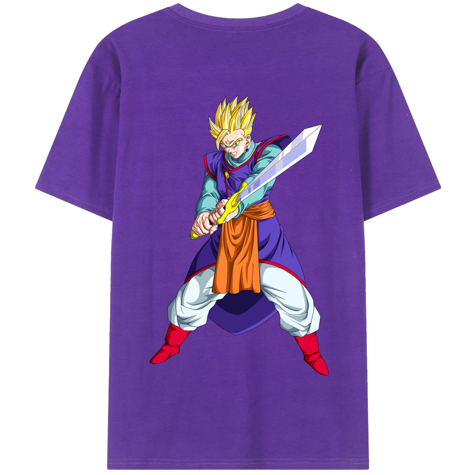 （画像用） ドラゴンボール 孫 悟飯（そんごはん）DRAGON BALL Son Gohan 綿100％半袖Tシャツ（背面プリント）
