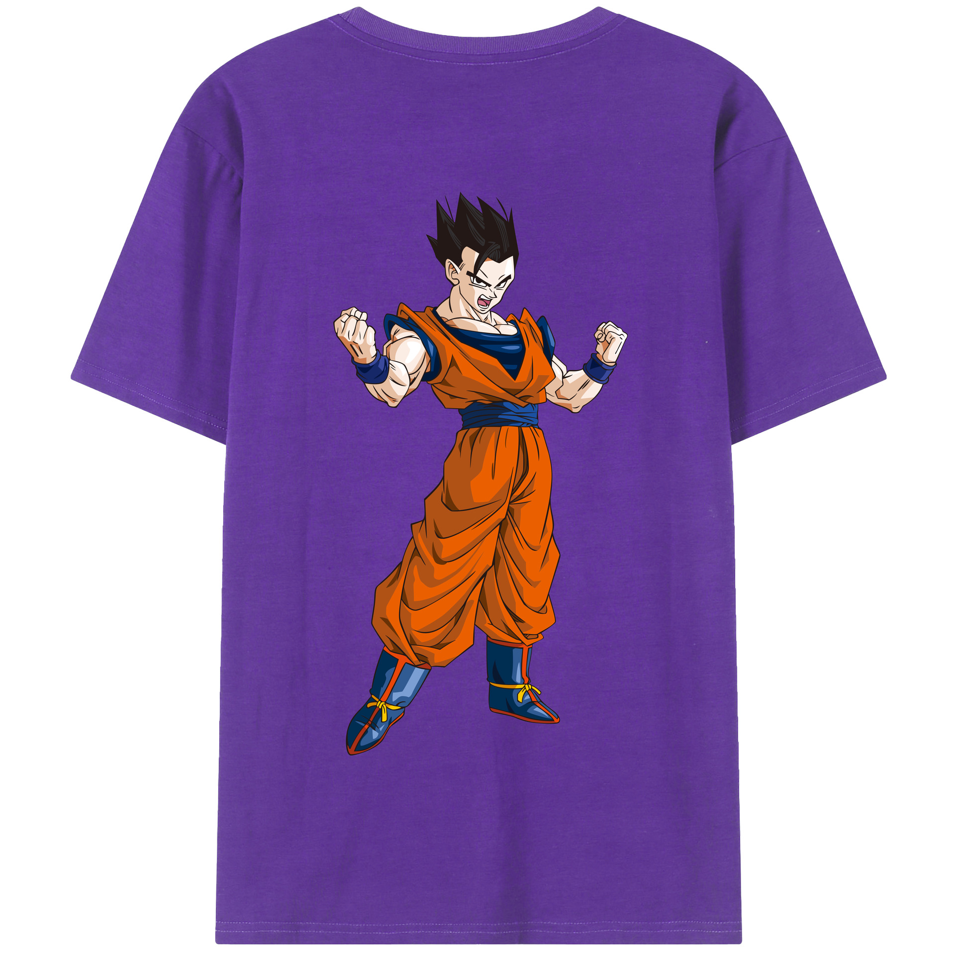 （画像用） ドラゴンボール 孫 悟飯（そんごはん）DRAGON BALL Son Gohan 綿100％半袖Tシャツ（背面プリント）