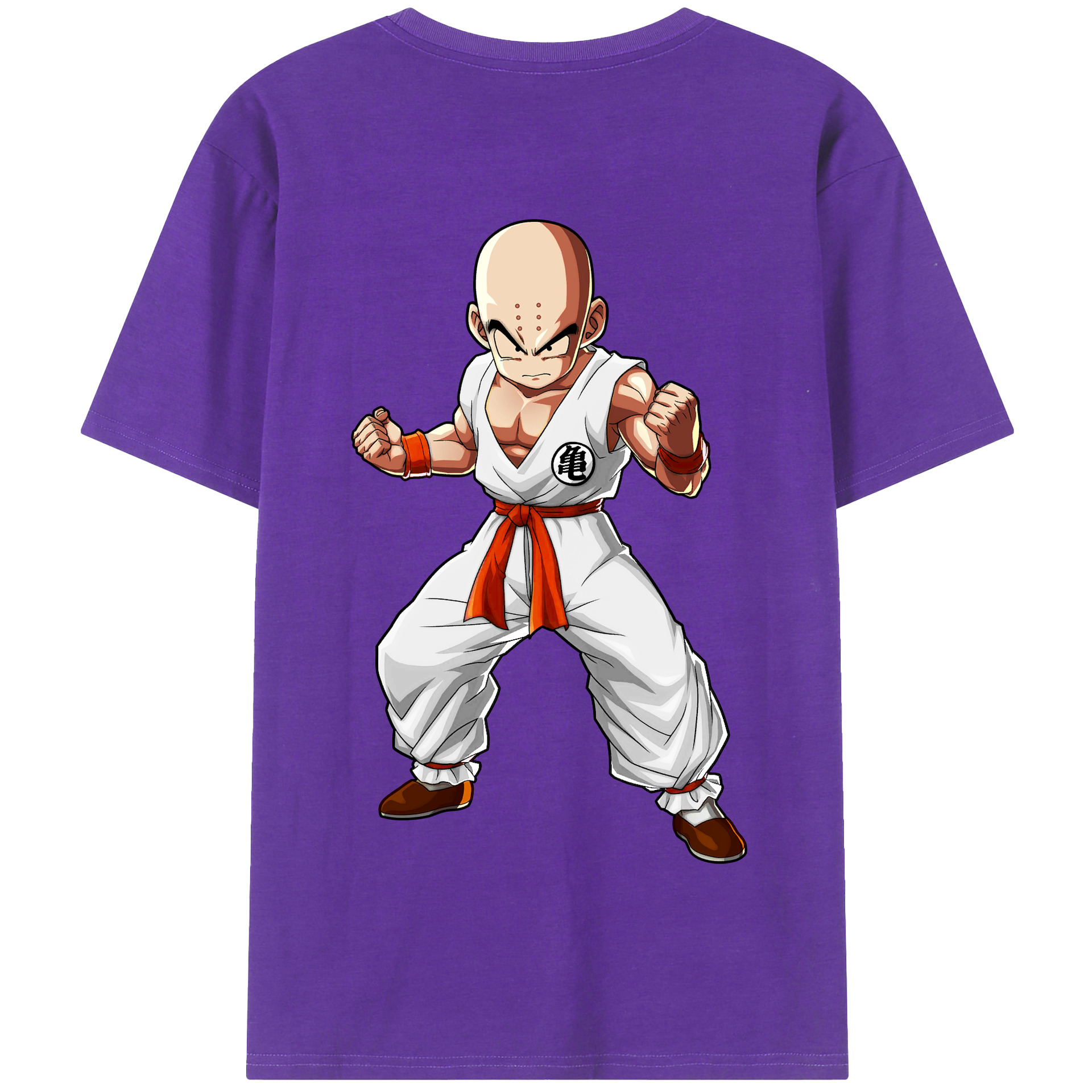 （画像用） ドラゴンボール クリリン DRAGON BALL krillin 綿100％半袖Tシャツ（背面プリント）
