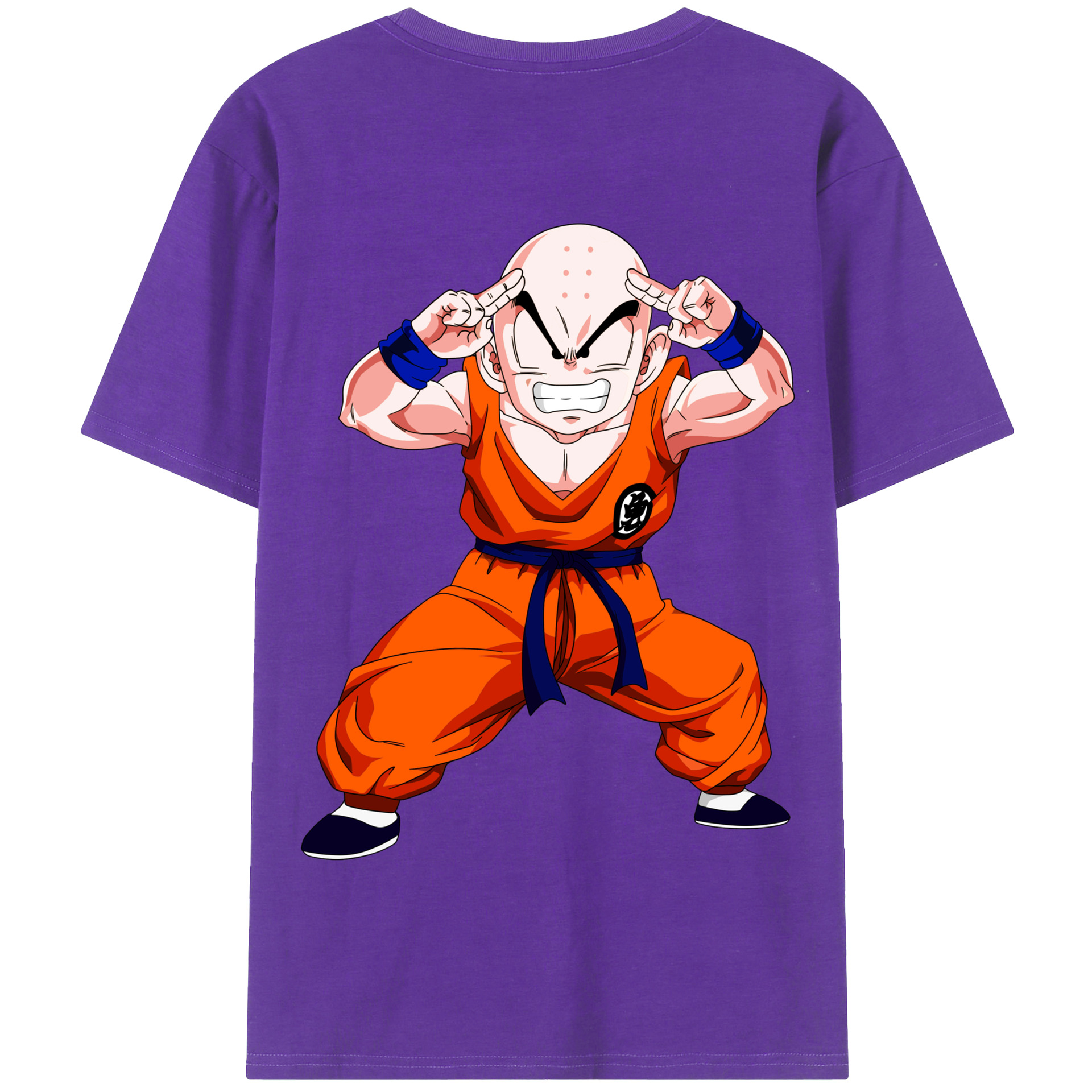 （画像用） ドラゴンボール クリリン DRAGON BALL krillin 綿100％半袖Tシャツ（背面プリント）
