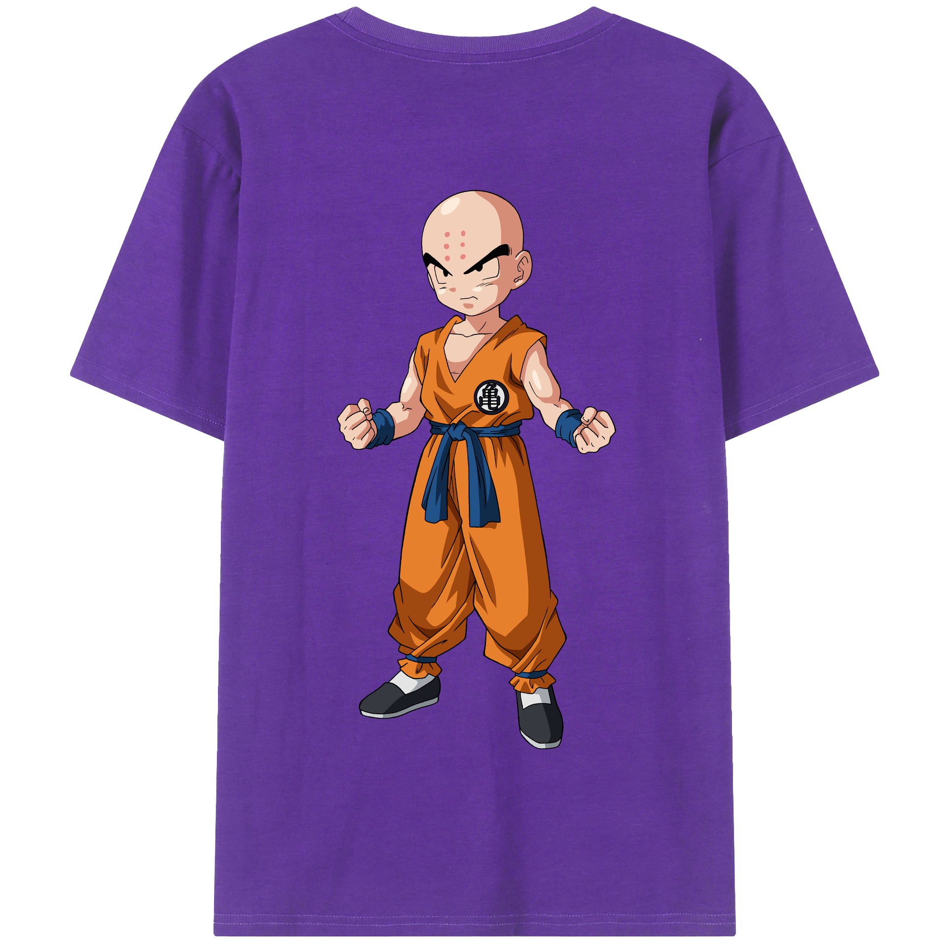 （画像用） ドラゴンボール クリリン DRAGON BALL krillin 綿100％半袖Tシャツ（背面プリント）