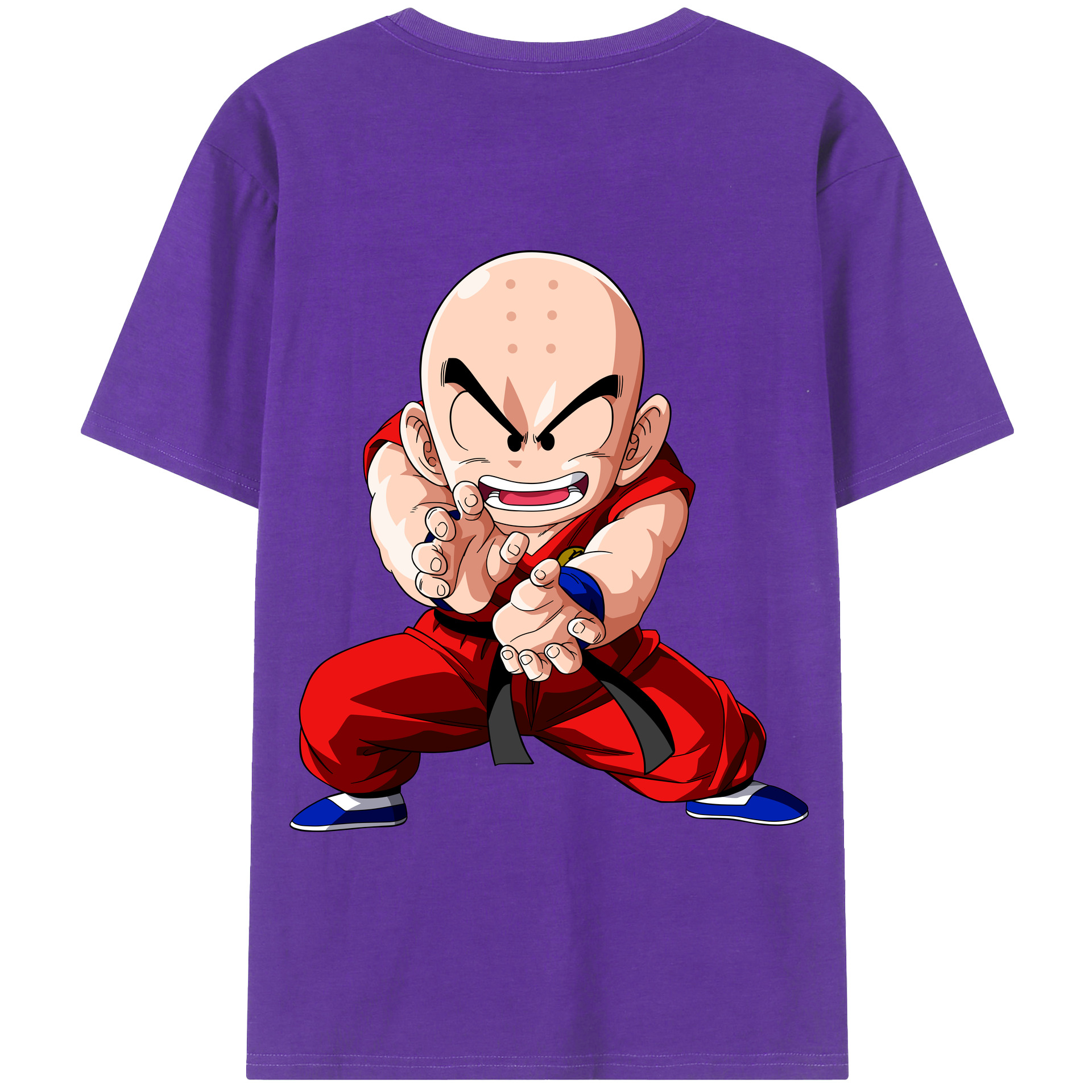（画像用） ドラゴンボール クリリン DRAGON BALL krillin 綿100％半袖Tシャツ（背面プリント）