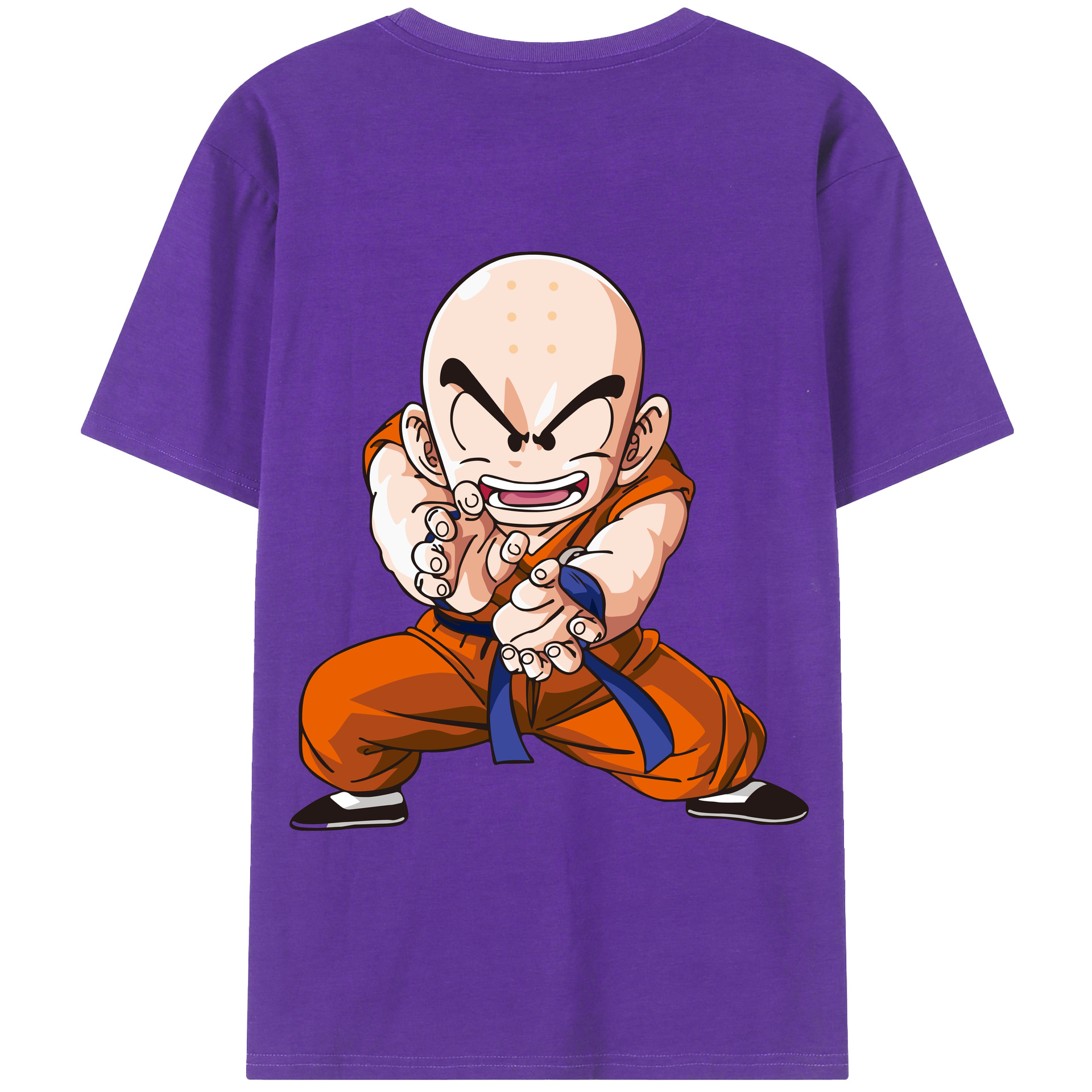 （画像用） ドラゴンボール クリリン DRAGON BALL krillin 綿100％半袖Tシャツ（背面プリント）