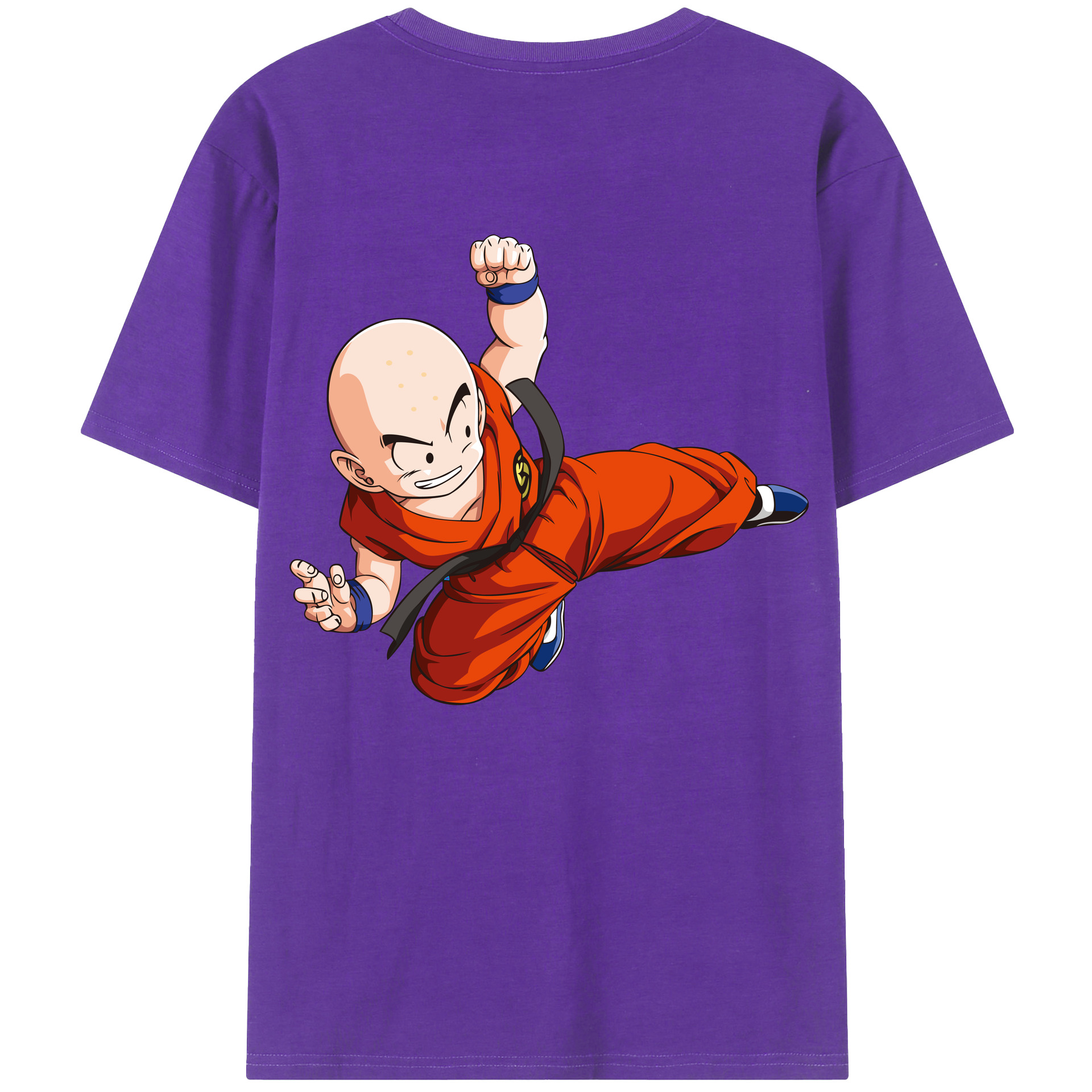 （画像用） ドラゴンボール クリリン DRAGON BALL krillin 綿100％半袖Tシャツ（背面プリント）