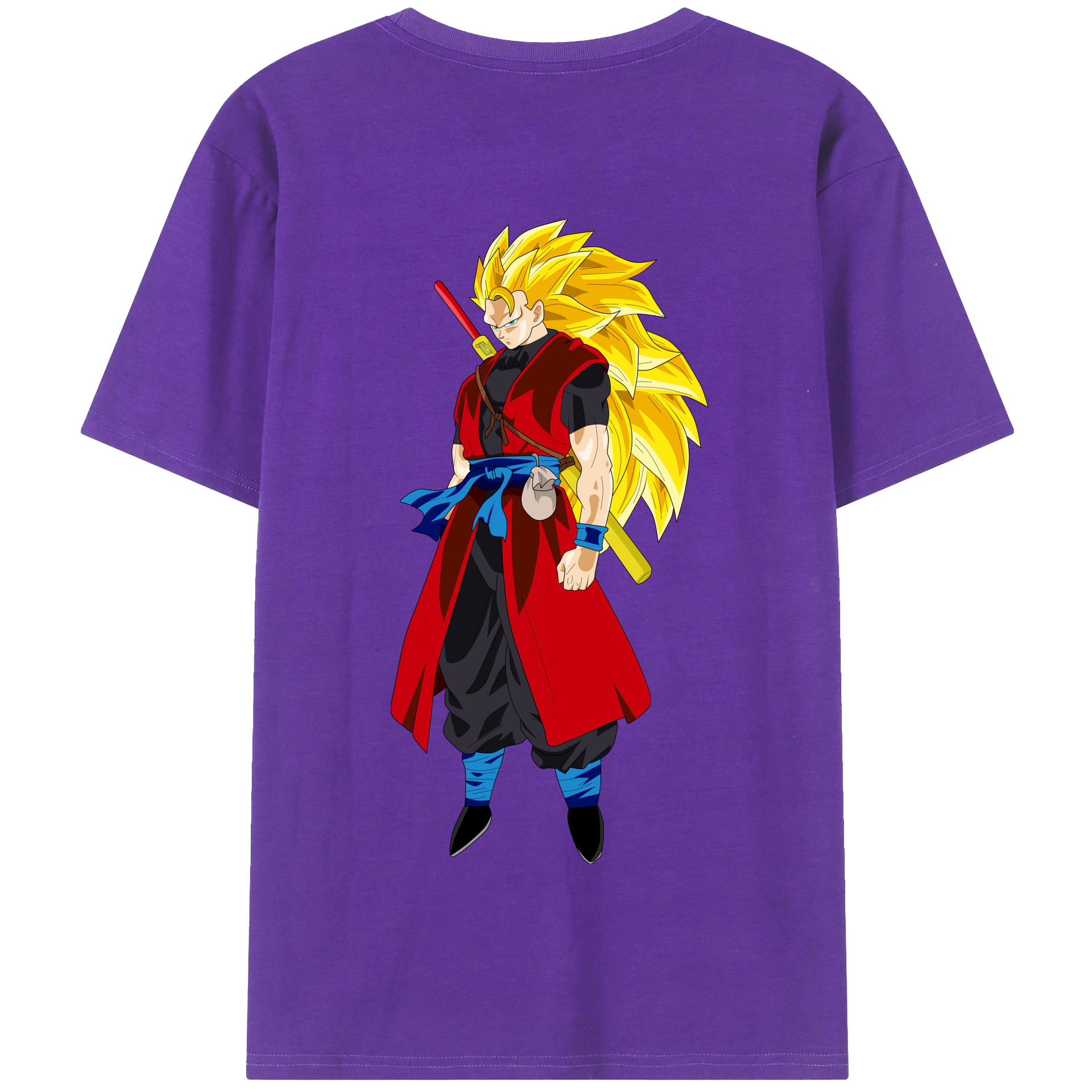 （画像用） ドラゴンボール トランクス（Torankusu）DRAGON BALL Trunks 綿100％半袖Tシャツ（背面プリント）