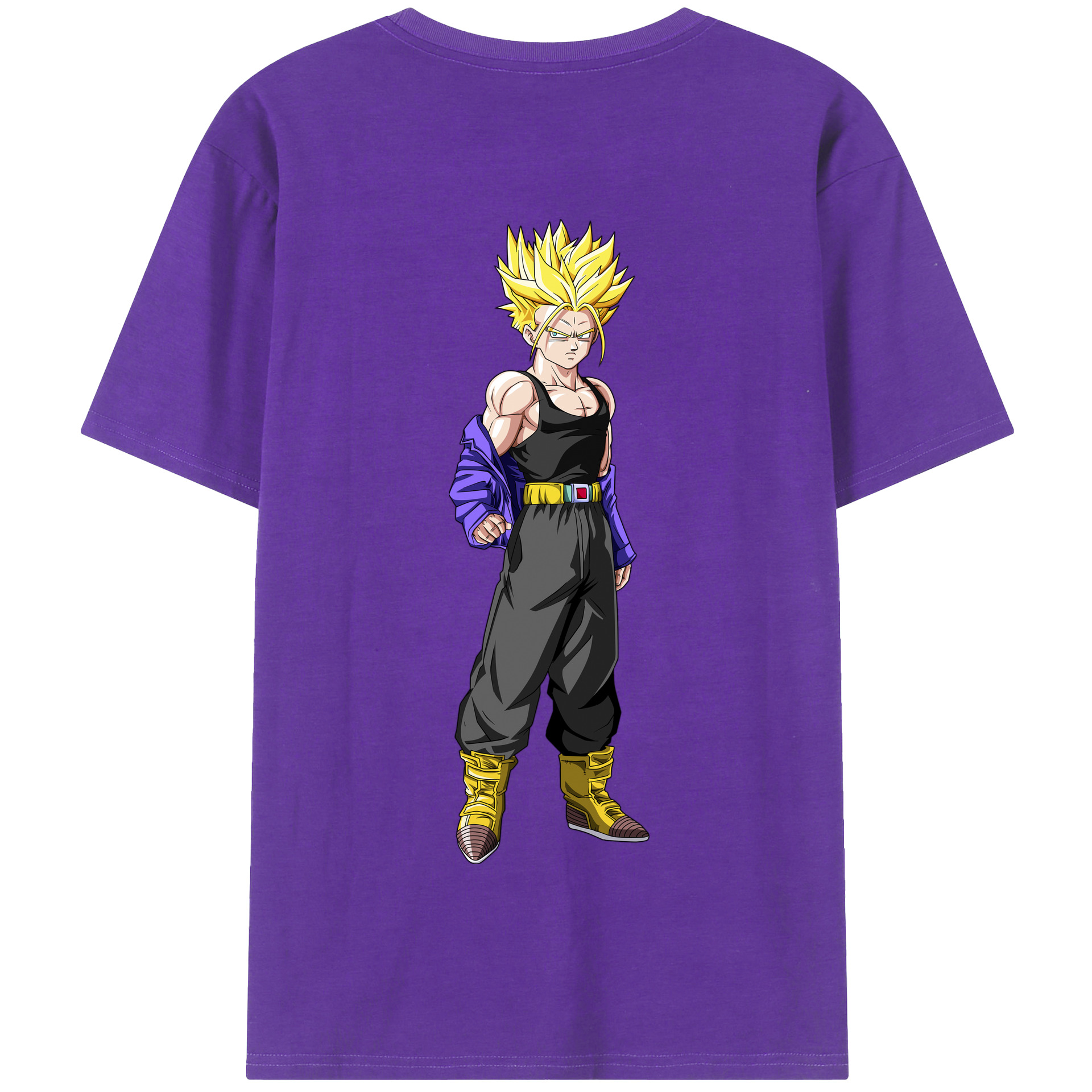 （画像用） ドラゴンボール トランクス（Torankusu）DRAGON BALL Trunks 綿100％半袖Tシャツ（背面プリント）