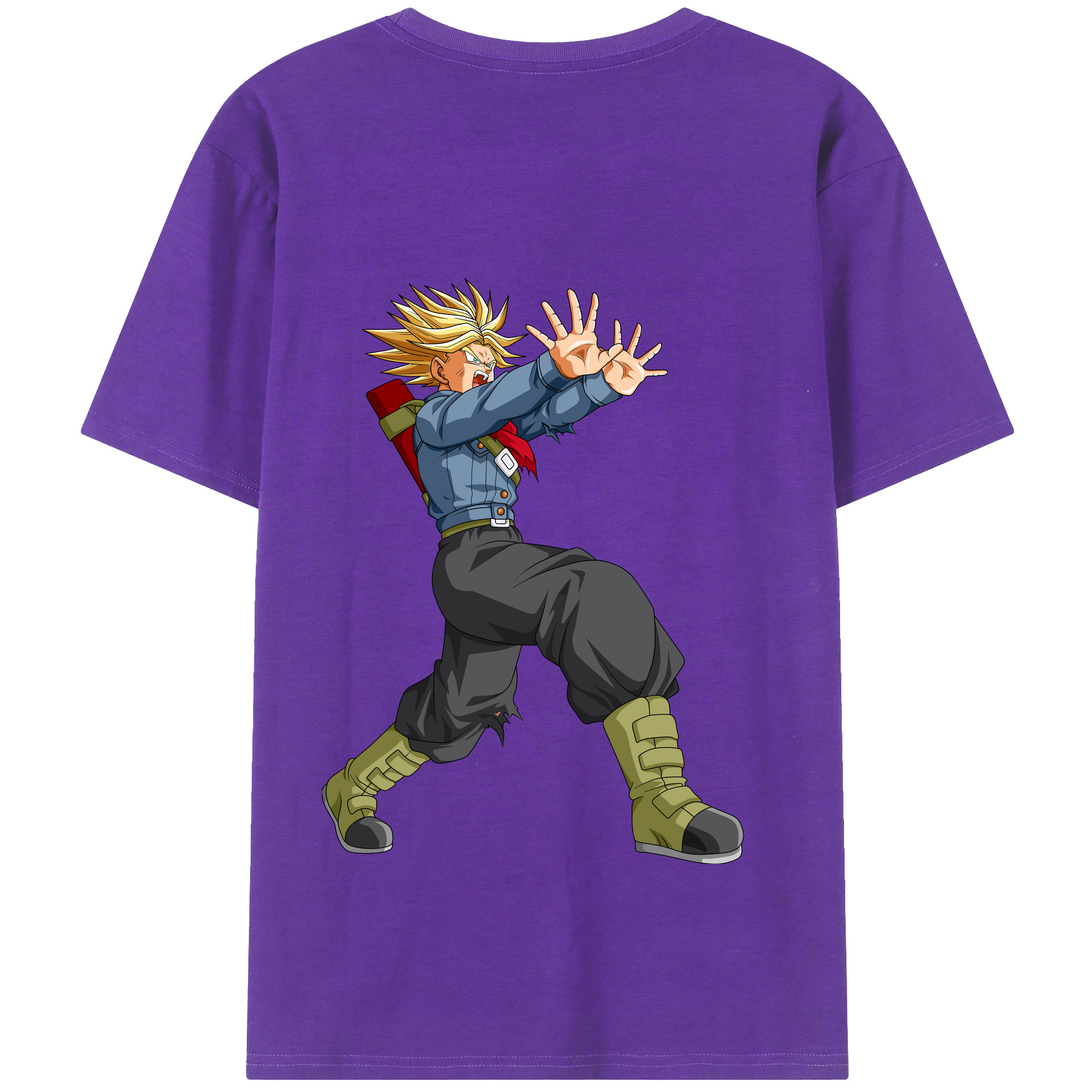 （画像用） ドラゴンボール トランクス（Torankusu）DRAGON BALL Trunks 綿100％半袖Tシャツ（背面プリント）
