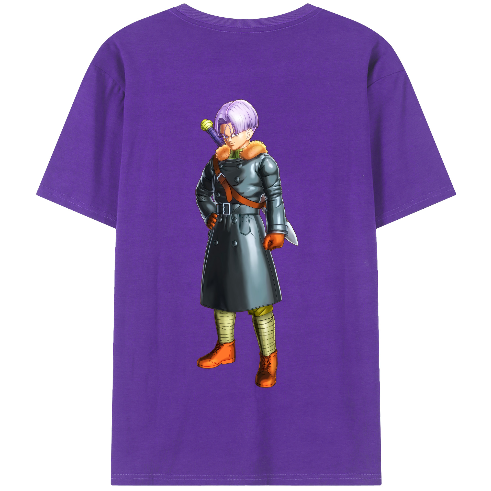 （画像用） ドラゴンボール トランクス（Torankusu）DRAGON BALL Trunks 綿100％半袖Tシャツ（背面プリント）