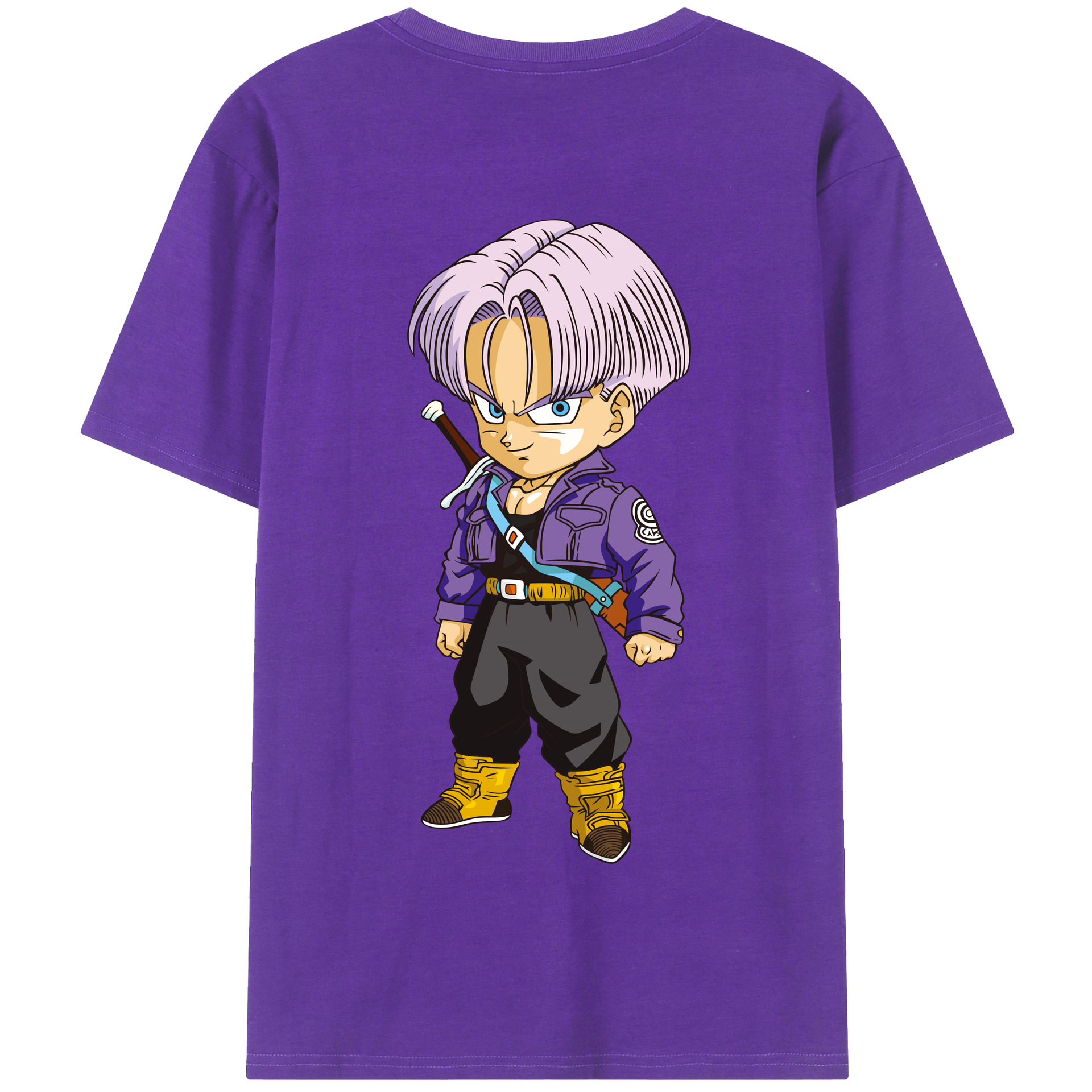 （画像用） ドラゴンボール トランクス（Torankusu）DRAGON BALL Trunks 綿100％半袖Tシャツ（背面プリント）