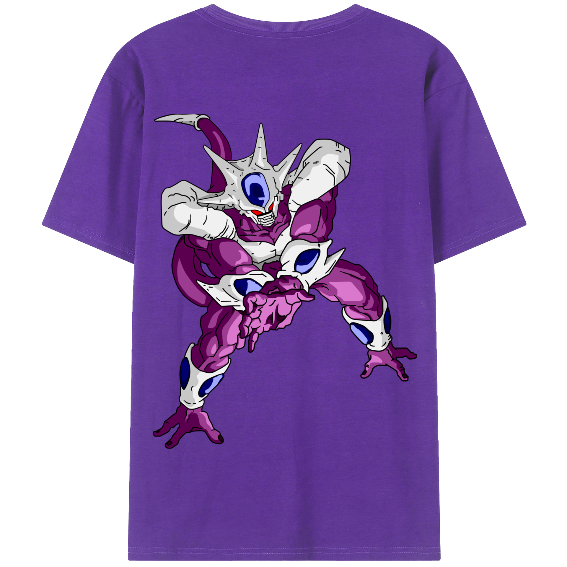 （画像用） ドラゴンボール クウラ DRAGON BALL Cooler Coora 綿100％半袖Tシャツ（背面プリント）