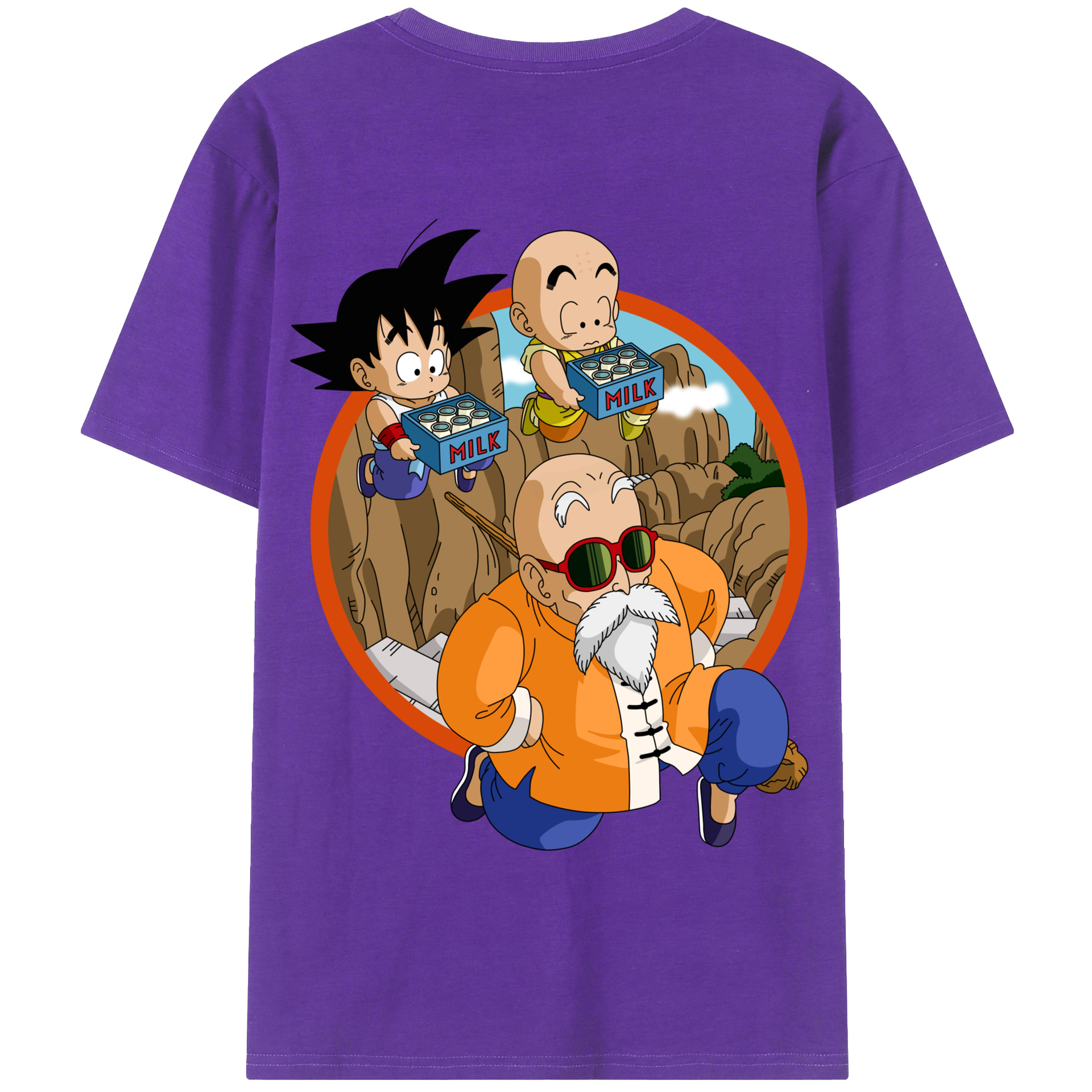 （画像用） ドラゴンボール 亀仙人（かめせんにん） DRAGON BALL Master Roshi Kame Sennin 綿100％半袖Tシャツ（背面プリント）