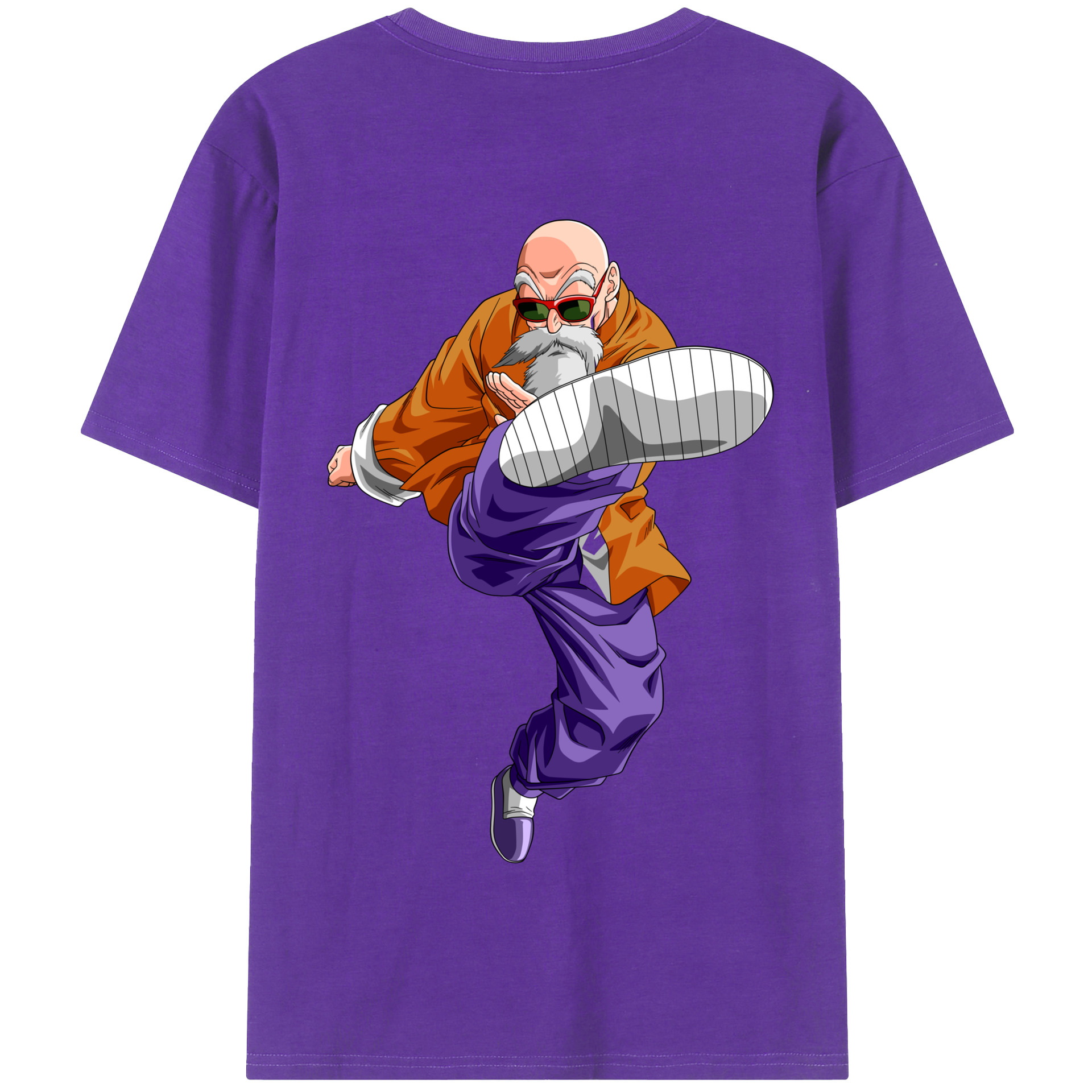 （画像用） ドラゴンボール 亀仙人（かめせんにん） DRAGON BALL Master Roshi Kame Sennin 綿100％半袖Tシャツ（背面プリント）