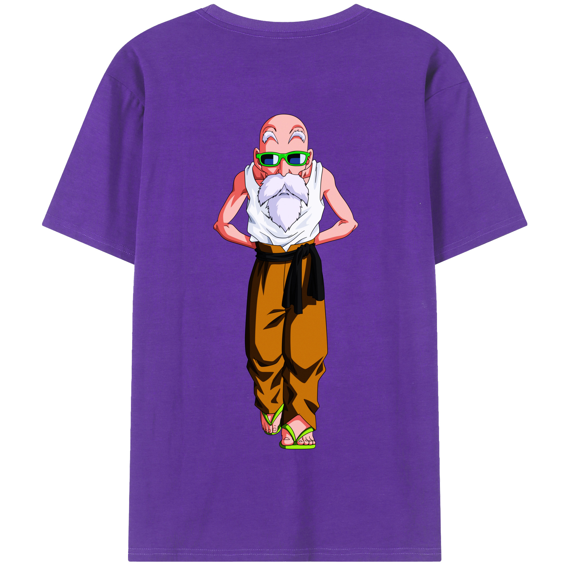 （画像用） ドラゴンボール 亀仙人（かめせんにん） DRAGON BALL Master Roshi Kame Sennin 綿100％半袖Tシャツ（背面プリント）