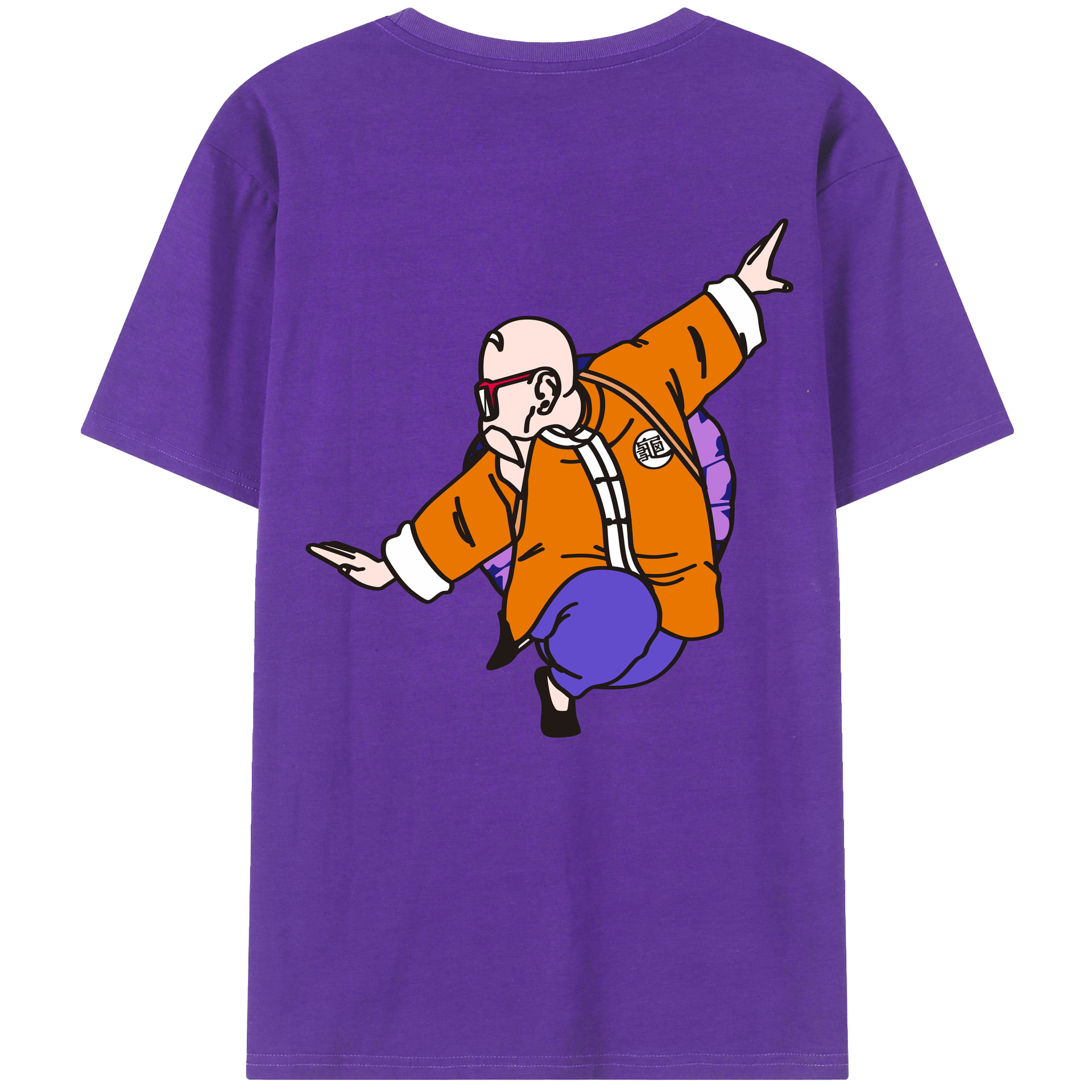 （画像用） ドラゴンボール 亀仙人（かめせんにん） DRAGON BALL Master Roshi Kame Sennin 綿100％半袖Tシャツ（背面プリント）