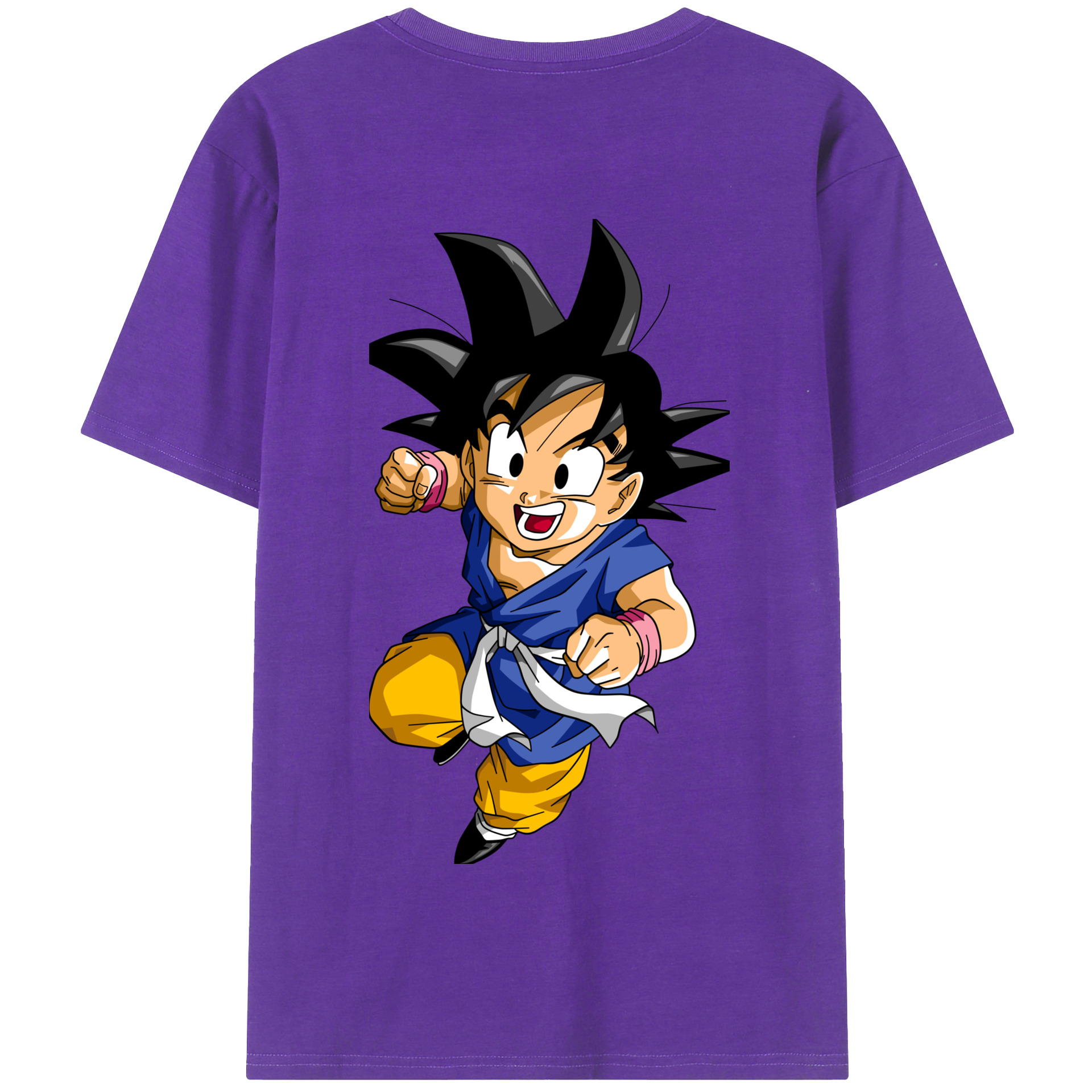 （画像用） ドラゴンボール 孫悟天 そん ごてん DRAGON BALL Son Goten 綿100％半袖Tシャツ（背面プリント）