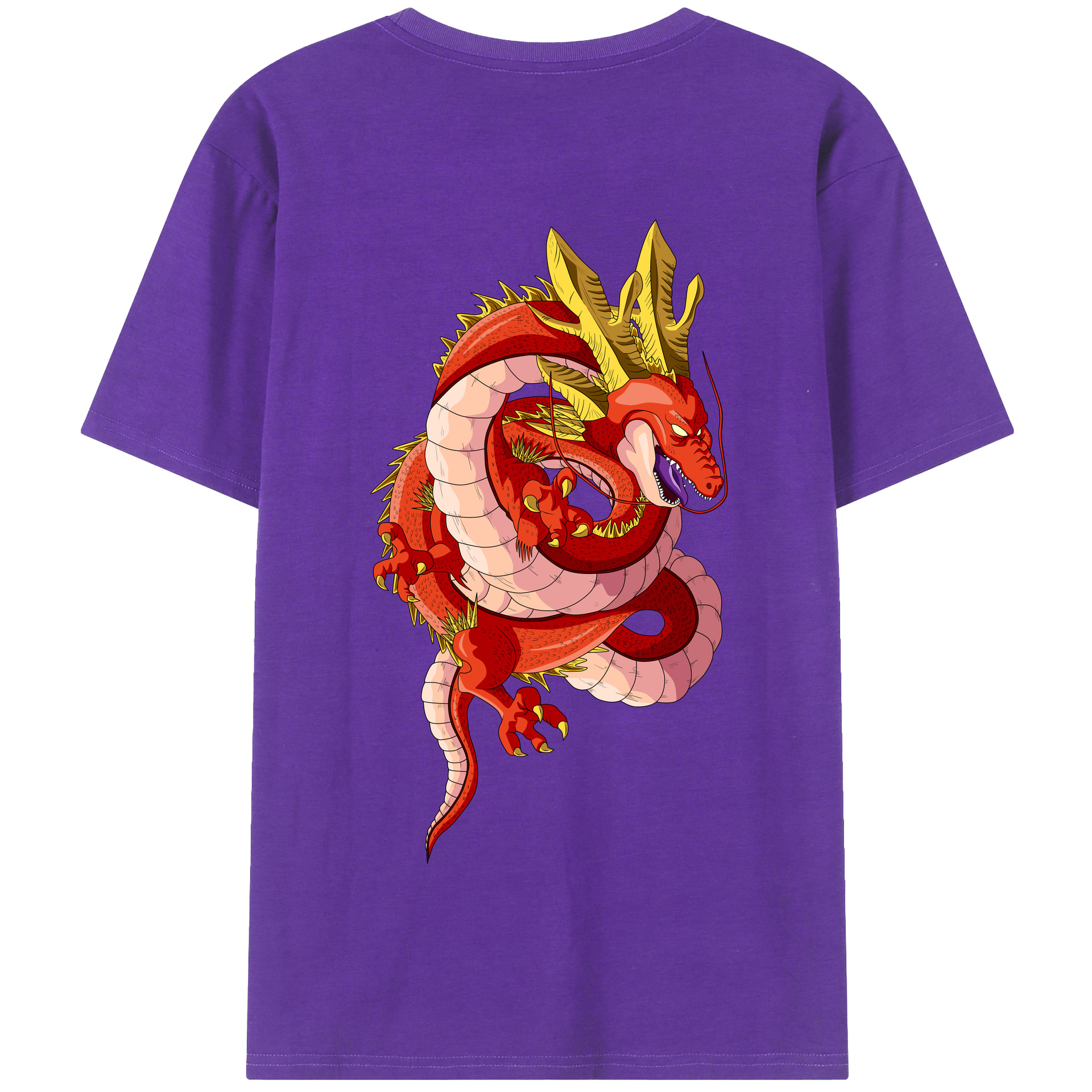 （画像用） ドラゴンボール 神龍 シェンロン DRAGON BALL Shenron 綿100％半袖Tシャツ（背面プリント）