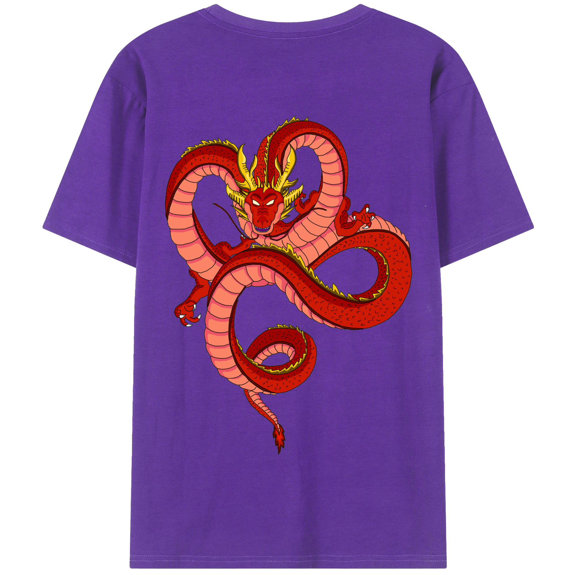 （画像用） ドラゴンボール 神龍 シェンロン DRAGON BALL Shenron 綿100％半袖Tシャツ（背面プリント）