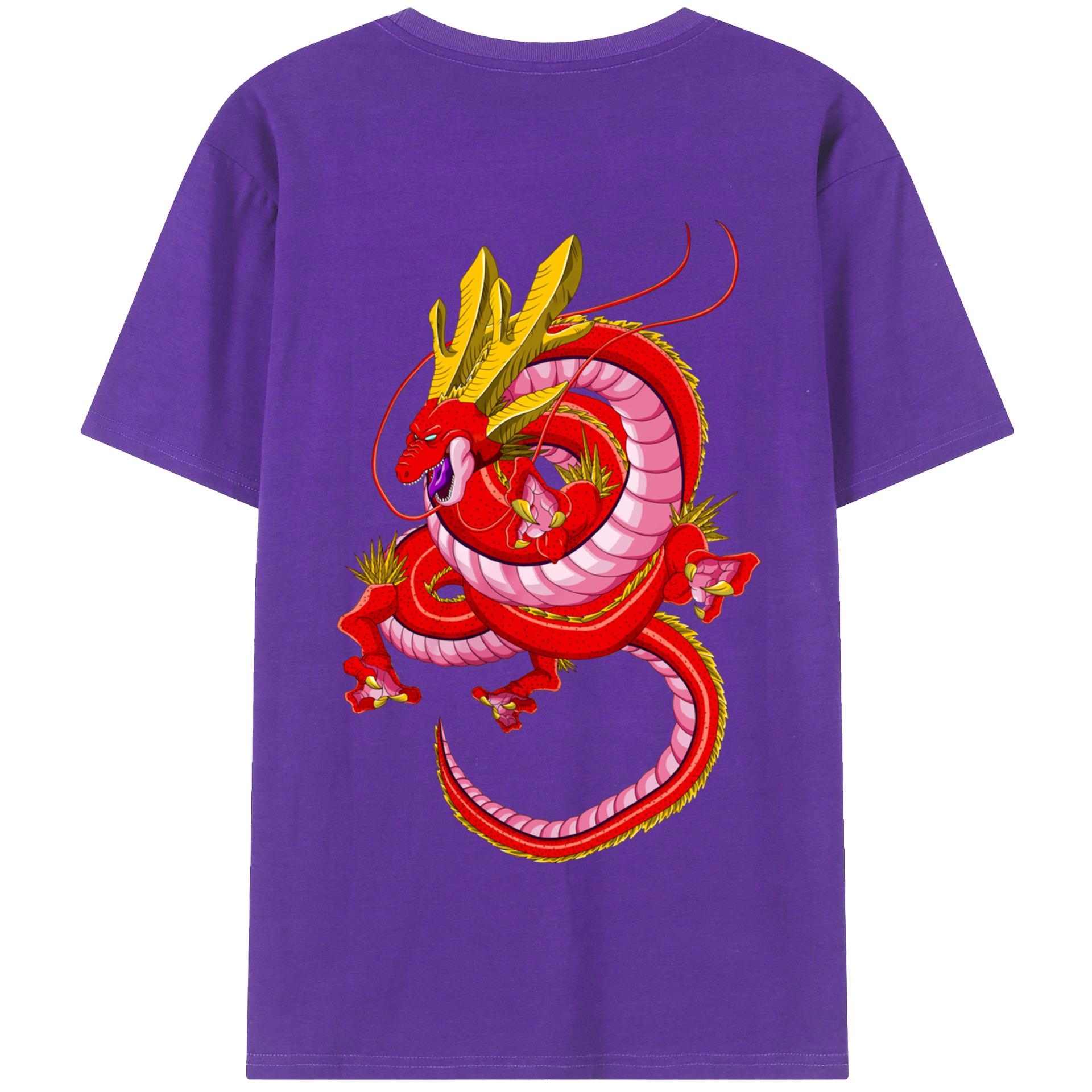 （画像用） ドラゴンボール 神龍 シェンロン DRAGON BALL Shenron 綿100％半袖Tシャツ（背面プリント）