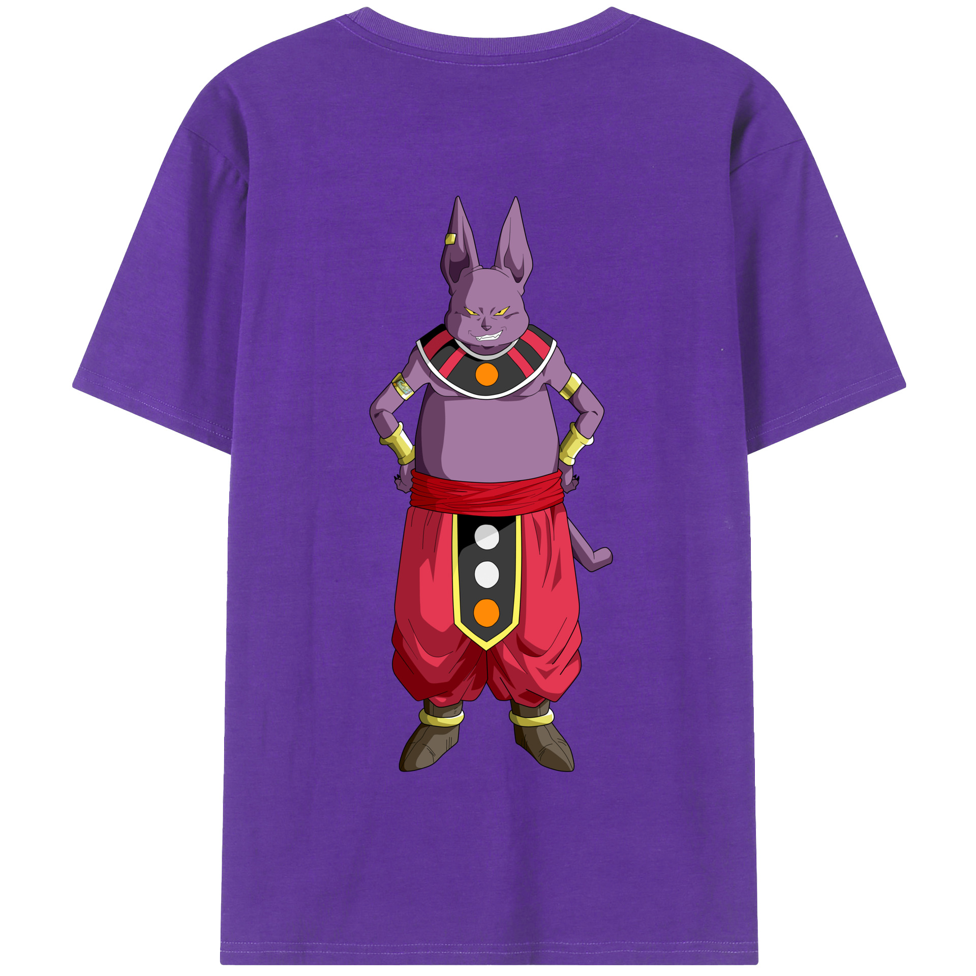 （画像用） ドラゴンボール シャンパ DRAGON BALL Champa 綿100％半袖Tシャツ（背面プリント）