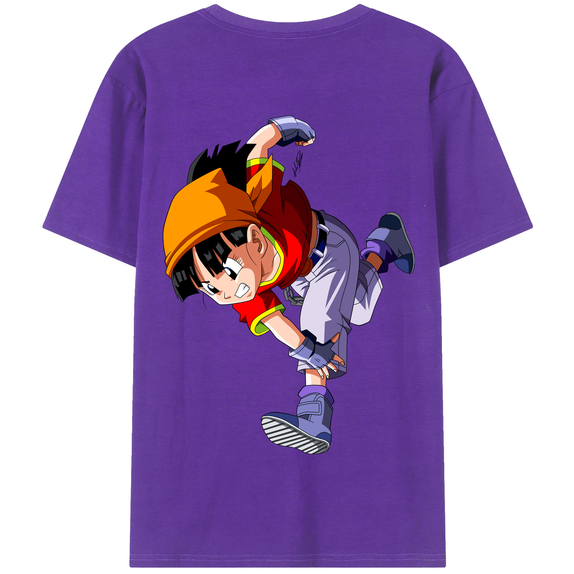 （画像用） ドラゴンボール パン DRAGON BALL Pan 綿100％半袖Tシャツ（背面プリント）