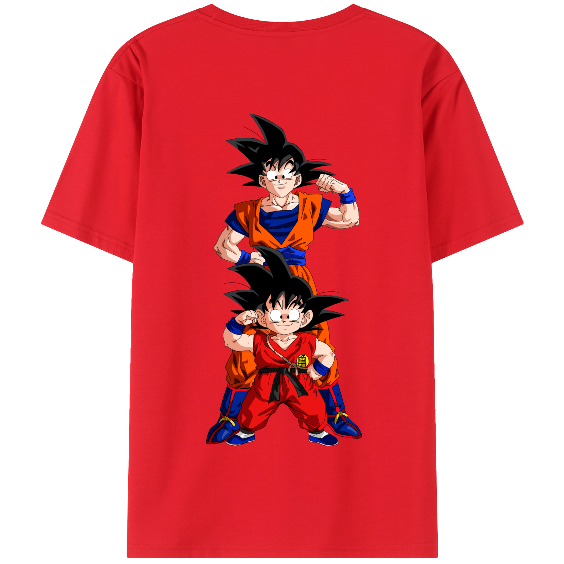 （画像用） ドラゴンボール 孫悟空（そん ごくう）Son Goku カカロット DRAGON BALL Kakarotto 綿100％半袖Tシャツ（背面プリント）