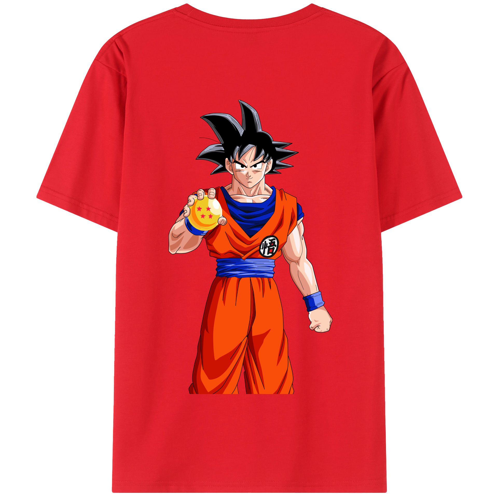 （画像用） ドラゴンボール 孫悟空（そん ごくう）Son Goku カカロット DRAGON BALL Kakarotto 綿100％半袖Tシャツ（背面プリント）