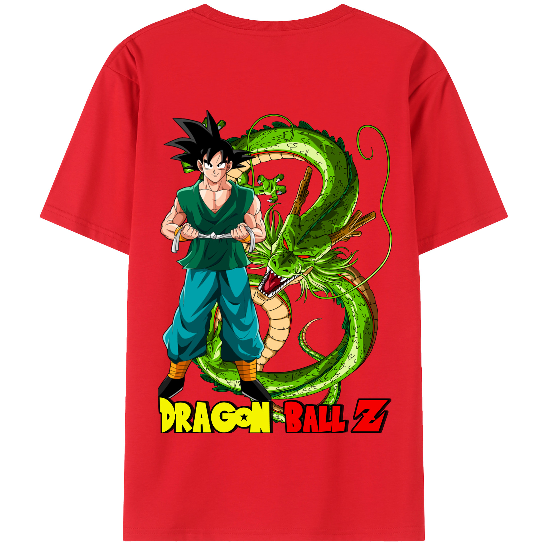 （画像用） ドラゴンボール 孫悟空（そん ごくう）Son Goku カカロット DRAGON BALL Kakarotto 綿100％半袖Tシャツ（背面プリント）
