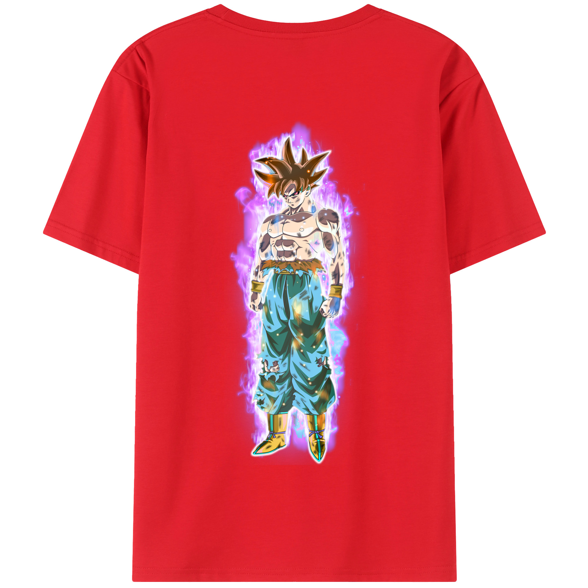 （画像用） ドラゴンボール 孫悟空（そん ごくう）Son Goku カカロット DRAGON BALL Kakarotto 綿100％半袖Tシャツ（背面プリント）