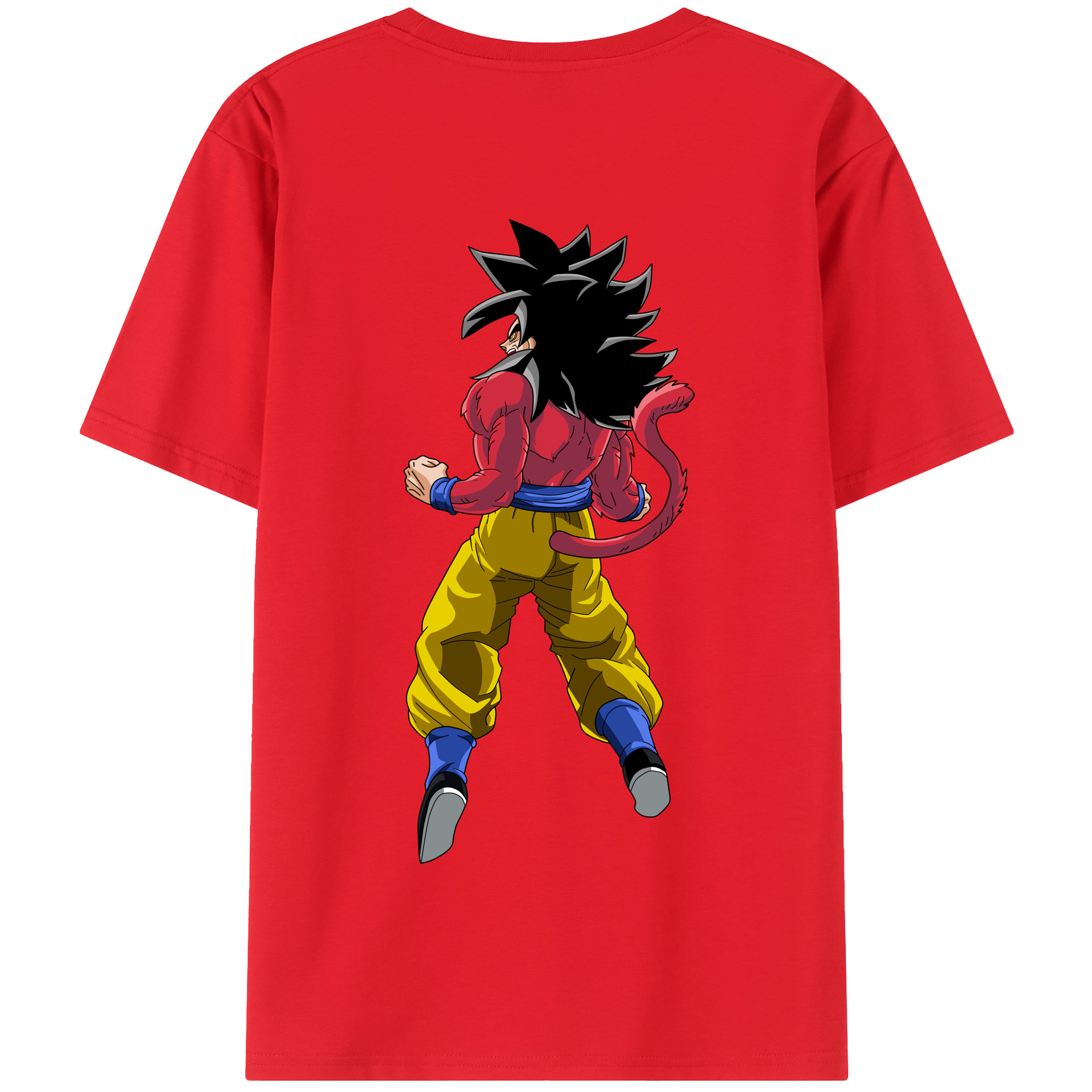 （画像用） ドラゴンボール 孫悟空（そん ごくう）Son Goku カカロット DRAGON BALL Kakarotto 綿100％半袖Tシャツ（背面プリント）