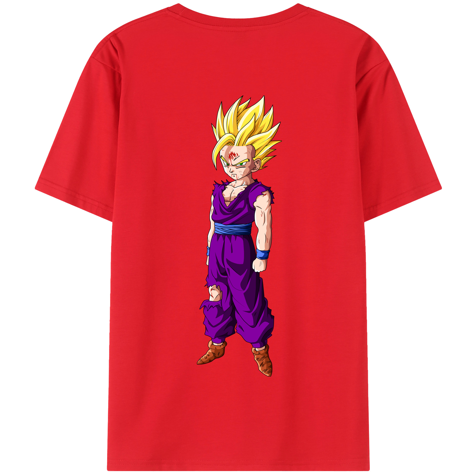 （画像用） ドラゴンボール 孫 悟飯（そんごはん）DRAGON BALL Son Gohan 綿100％半袖Tシャツ（背面プリント）