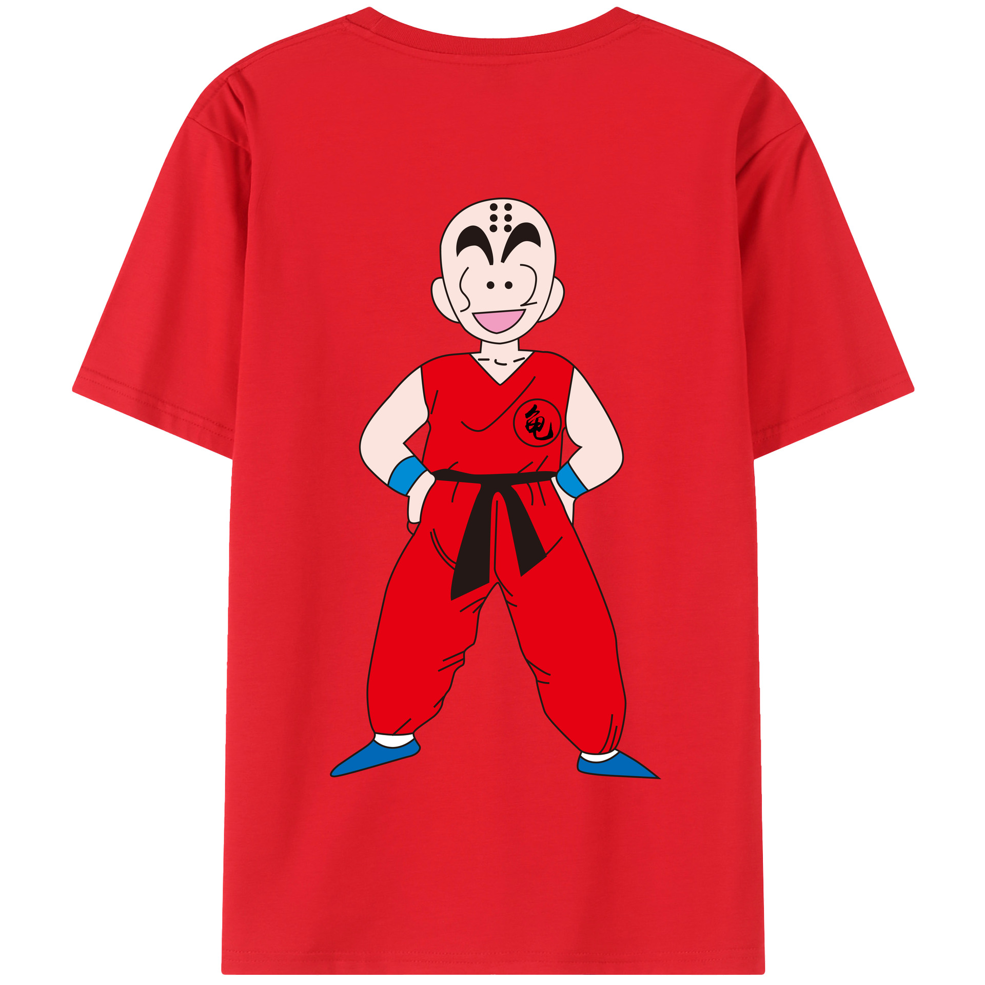 （画像用） ドラゴンボール クリリン DRAGON BALL krillin 綿100％半袖Tシャツ（背面プリント）