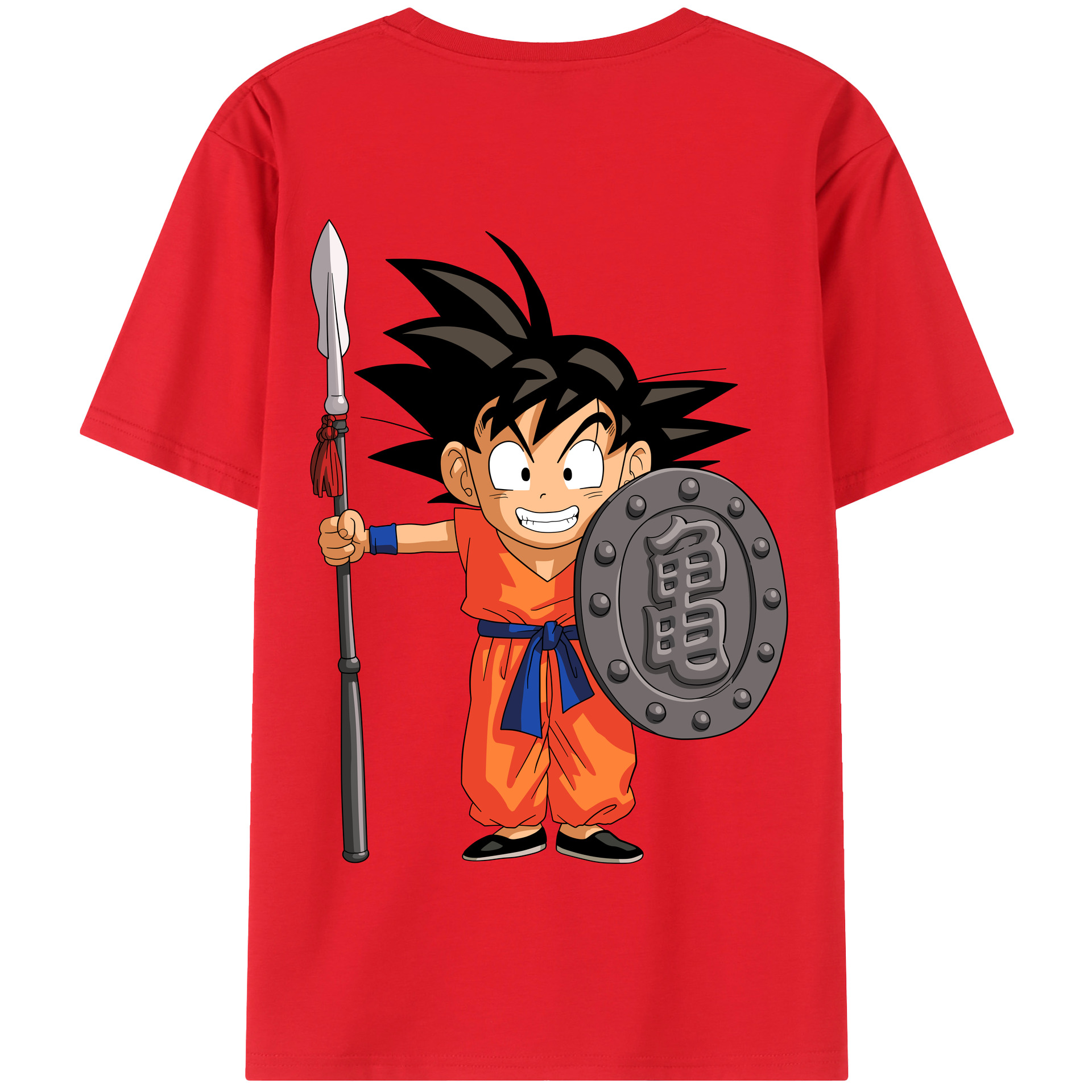 （画像用） ドラゴンボール 孫悟空（そん ごくう）Son Goku カカロット DRAGON BALL Kakarotto 綿100％半袖Tシャツ（背面プリント）