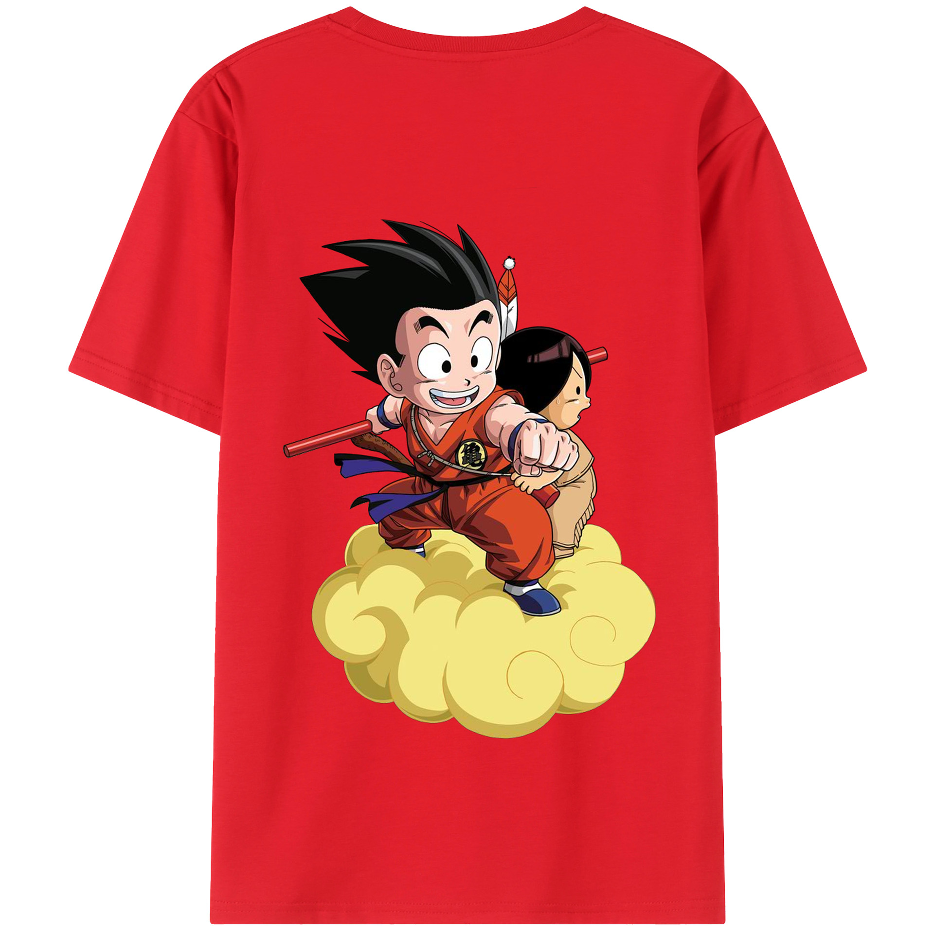 （画像用） ドラゴンボール 孫悟空（そん ごくう）Son Goku カカロット DRAGON BALL Kakarotto 綿100％半袖Tシャツ（背面プリント）