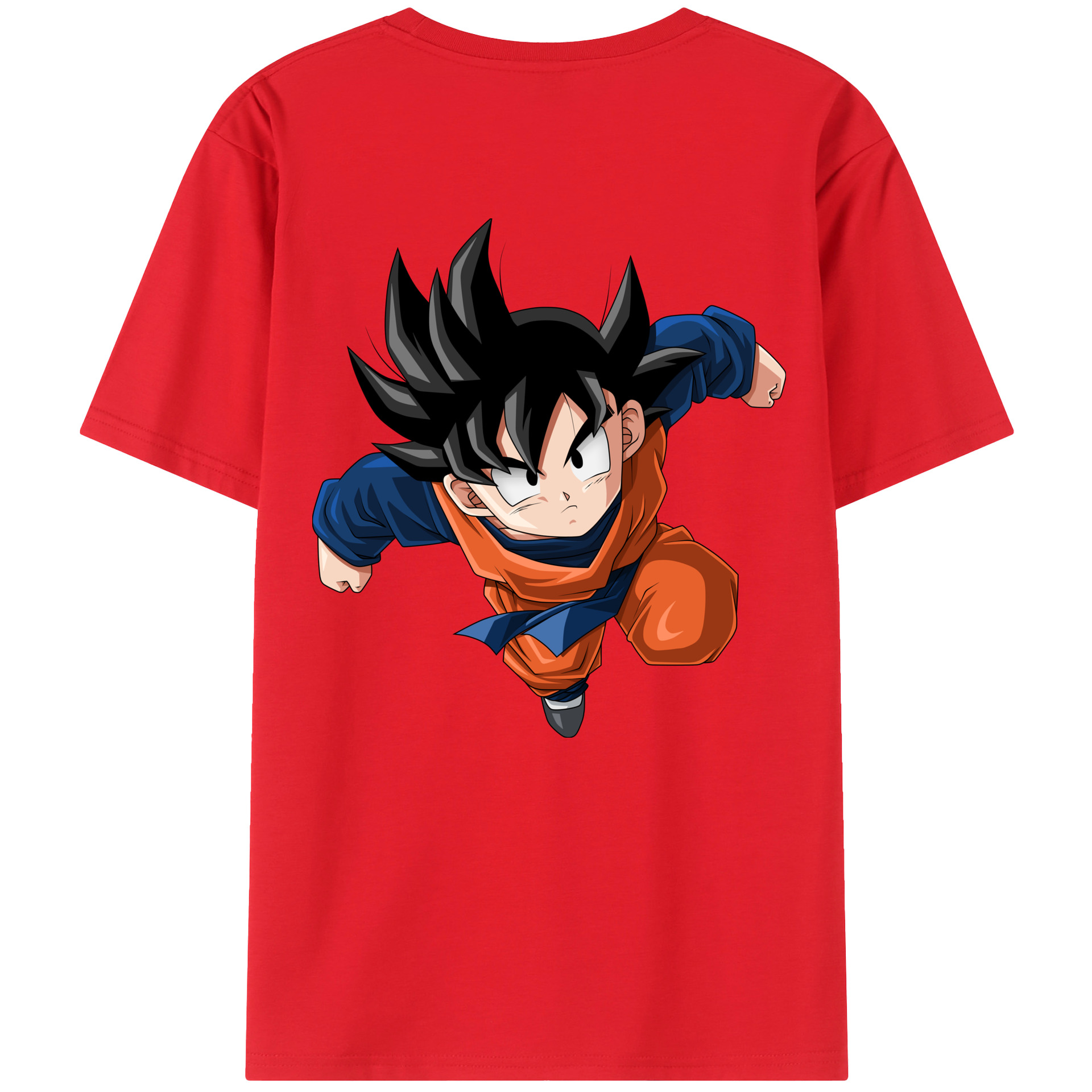 （画像用） ドラゴンボール 孫悟空（そん ごくう）Son Goku カカロット DRAGON BALL Kakarotto 綿100％半袖Tシャツ（背面プリント）