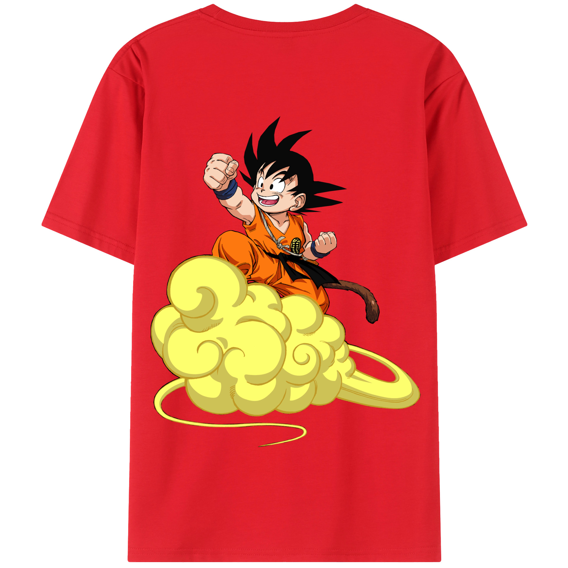 （画像用） ドラゴンボール 孫悟空（そん ごくう）Son Goku カカロット DRAGON BALL Kakarotto 綿100％半袖Tシャツ（背面プリント）