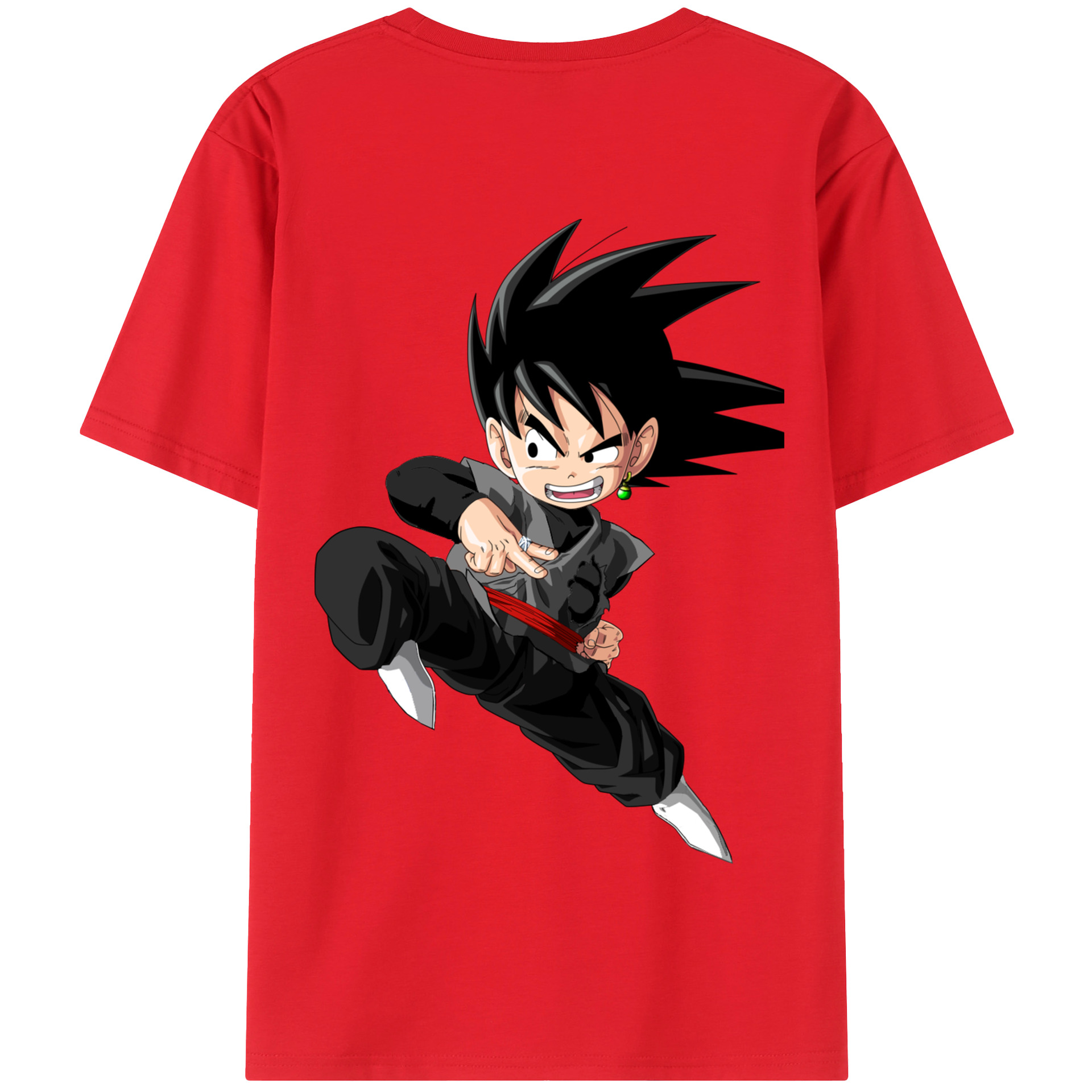 （画像用） ドラゴンボール 孫悟空（そん ごくう）Son Goku カカロット DRAGON BALL Kakarotto 綿100％半袖Tシャツ（背面プリント）