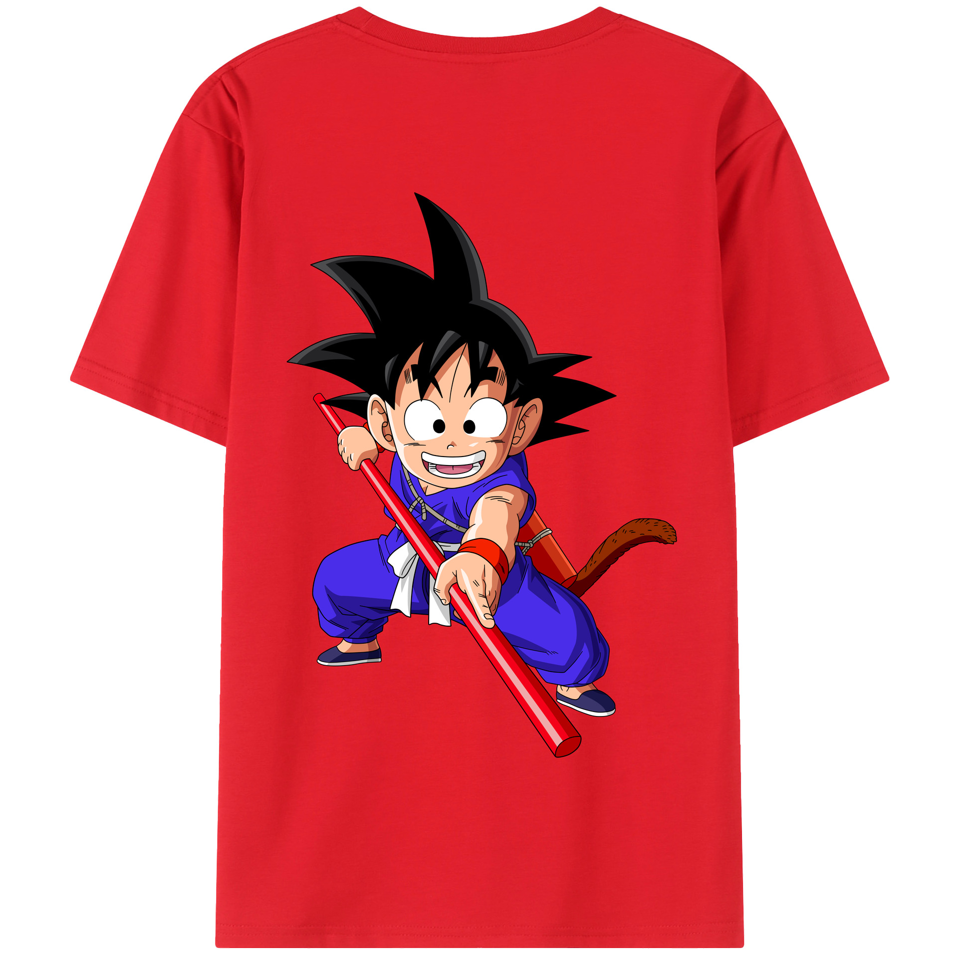 （画像用） ドラゴンボール 孫悟空（そん ごくう）Son Goku カカロット DRAGON BALL Kakarotto 綿100％半袖Tシャツ（背面プリント）