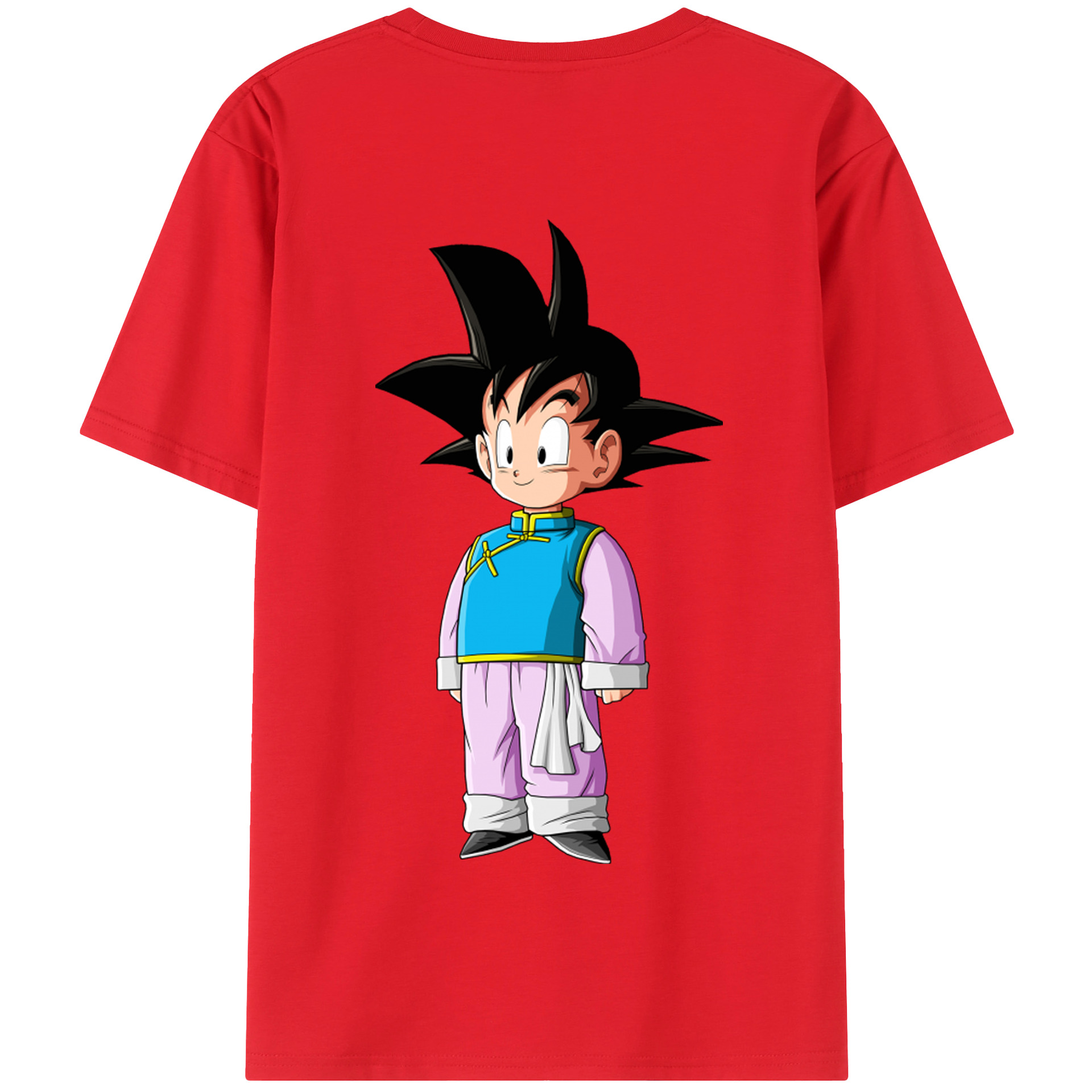 （画像用） ドラゴンボール 孫悟空（そん ごくう）Son Goku カカロット DRAGON BALL Kakarotto 綿100％半袖Tシャツ（背面プリント）