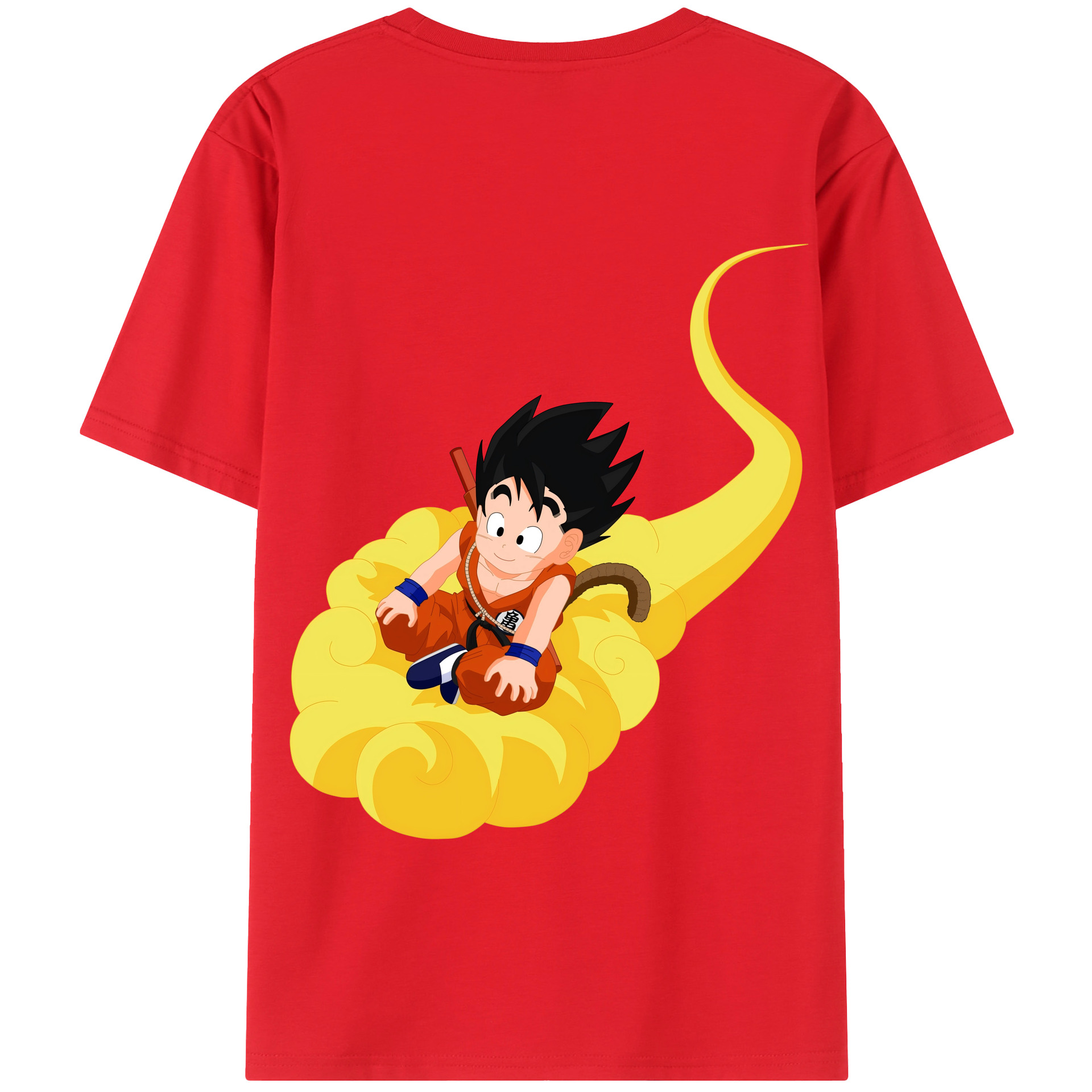 （画像用） ドラゴンボール 孫悟空（そん ごくう）Son Goku カカロット DRAGON BALL Kakarotto 綿100％半袖Tシャツ（背面プリント）