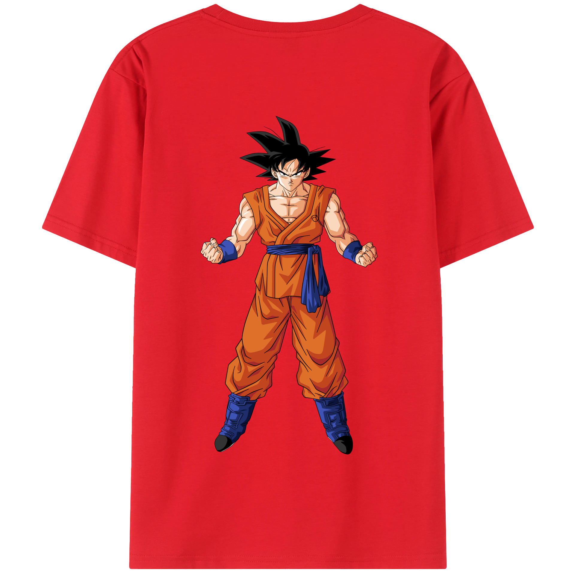（画像用） ドラゴンボール 孫悟空（そん ごくう）Son Goku カカロット DRAGON BALL Kakarotto 綿100％半袖Tシャツ（背面プリント）