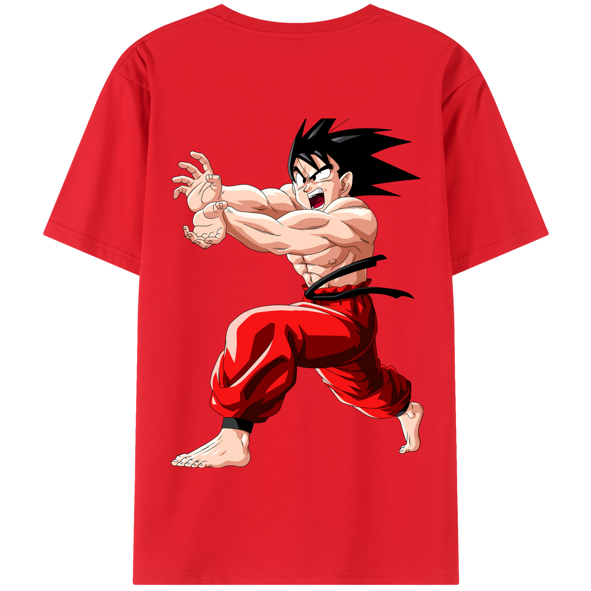 （画像用） ドラゴンボール 孫悟空（そん ごくう）Son Goku カカロット DRAGON BALL Kakarotto 綿100％半袖Tシャツ（背面プリント）