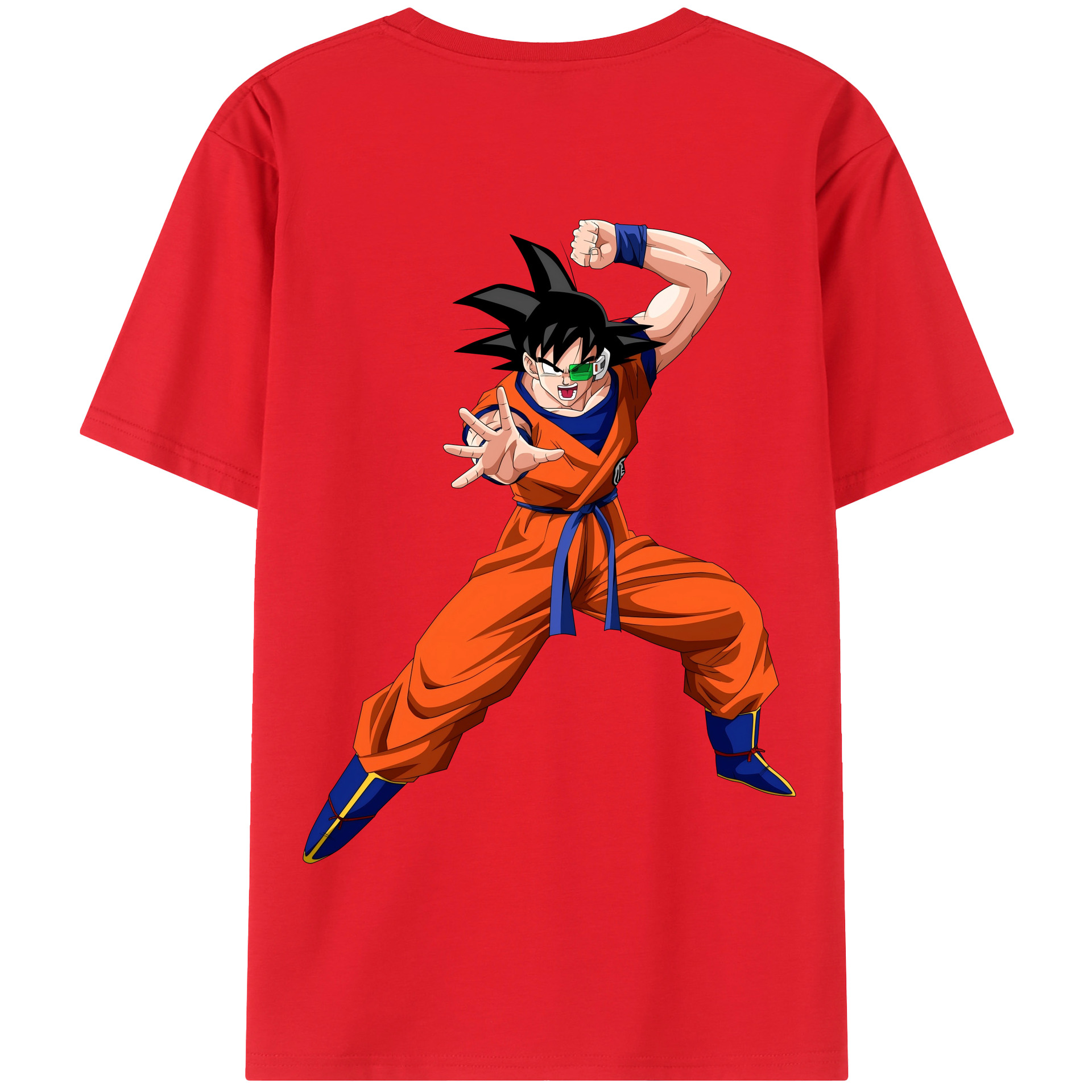 （画像用） ドラゴンボール 孫悟空（そん ごくう）Son Goku カカロット DRAGON BALL Kakarotto 綿100％半袖Tシャツ（背面プリント）