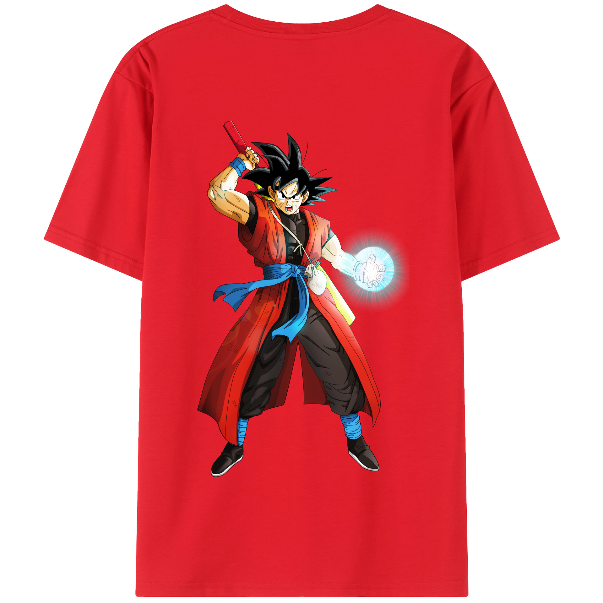 （画像用） ドラゴンボール 孫悟空（そん ごくう）Son Goku カカロット DRAGON BALL Kakarotto 綿100％半袖Tシャツ（背面プリント）
